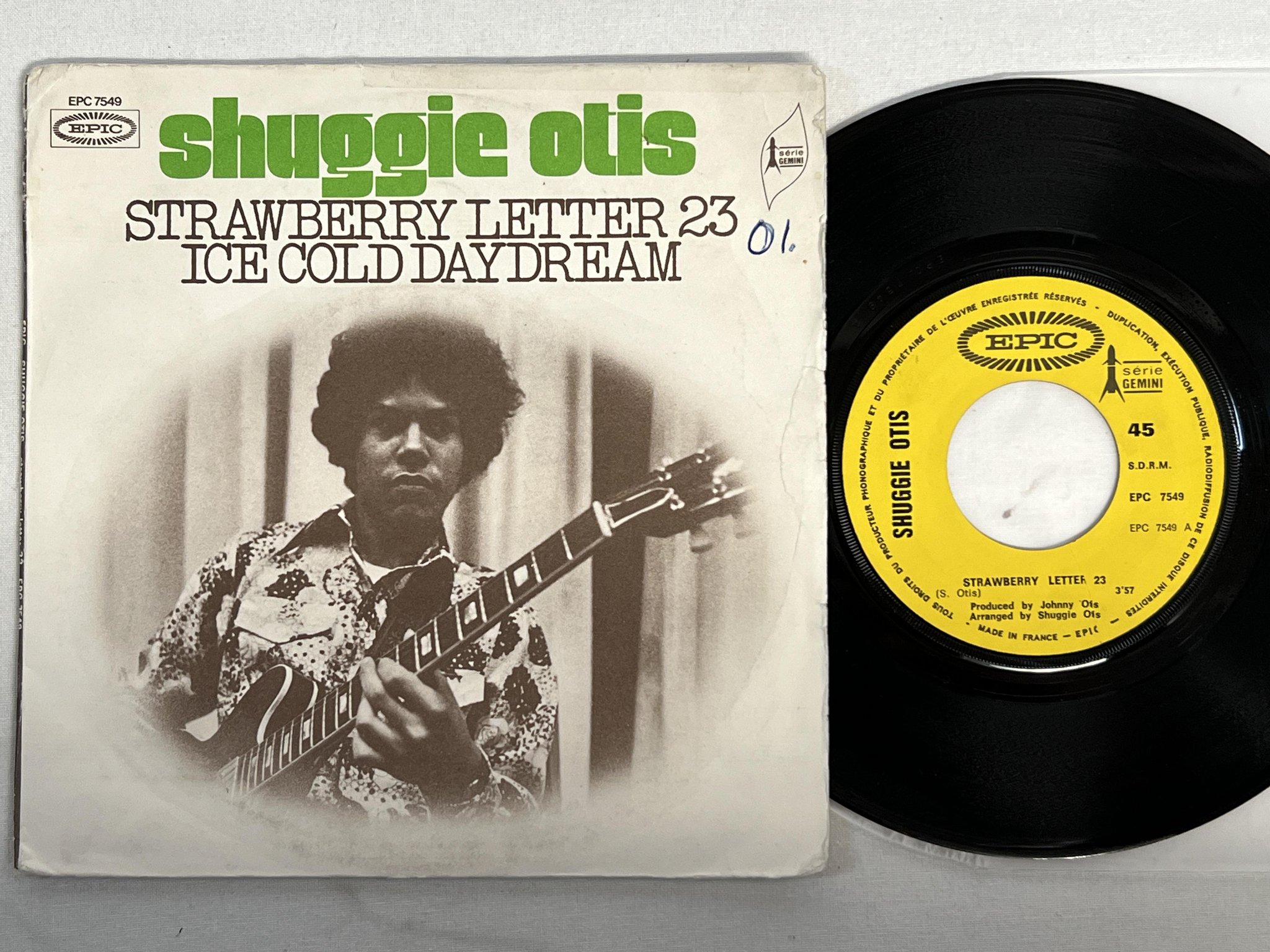 Omslagsbild för skivan SHUGGIE OTIS strawberry letter 23 7"single -71 Fra EPIC EPC 7549 ** MEGA RARE **
