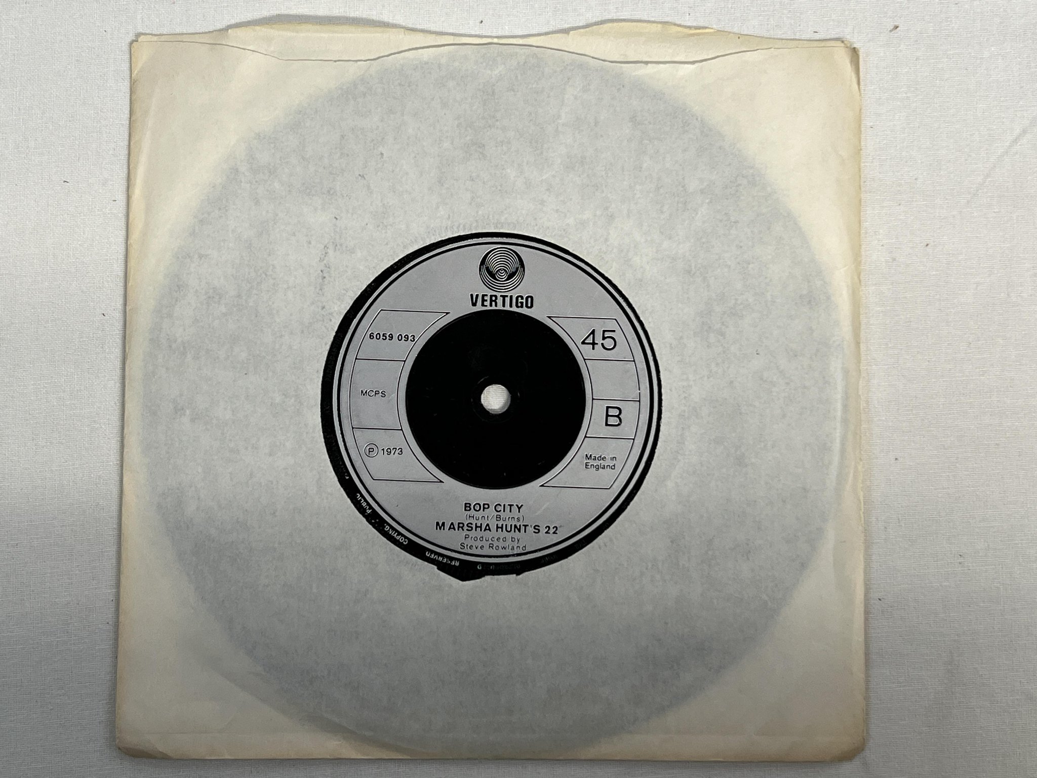 Omslagsbild för skivan MARSHA HUNT medusa  7" -73 UK VERTIGO 6059093 * RARE PSYCH SOUL **