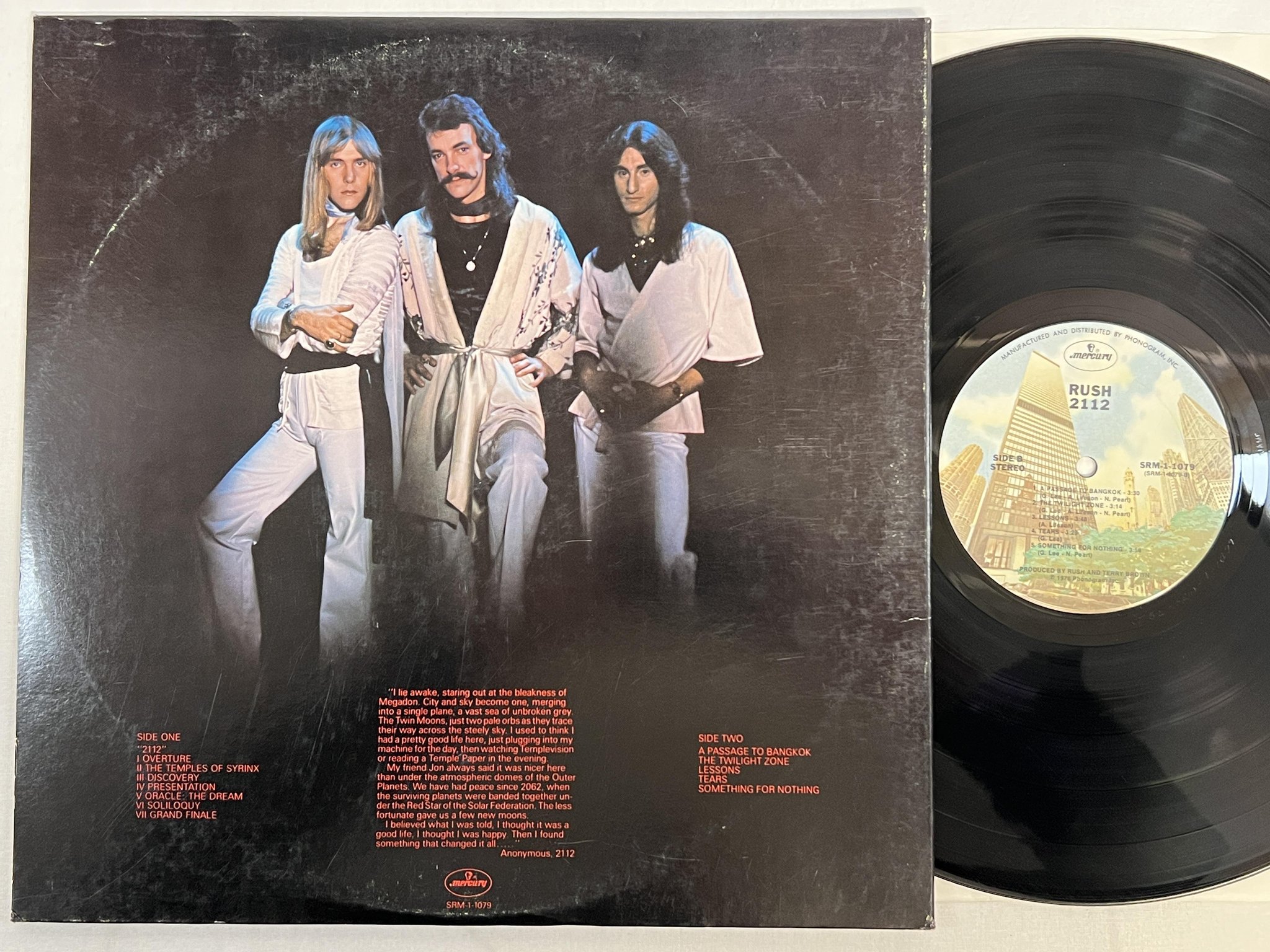 Omslagsbild för skivan RUSH 2112 LP -76 US MERCURY SRM1 1079