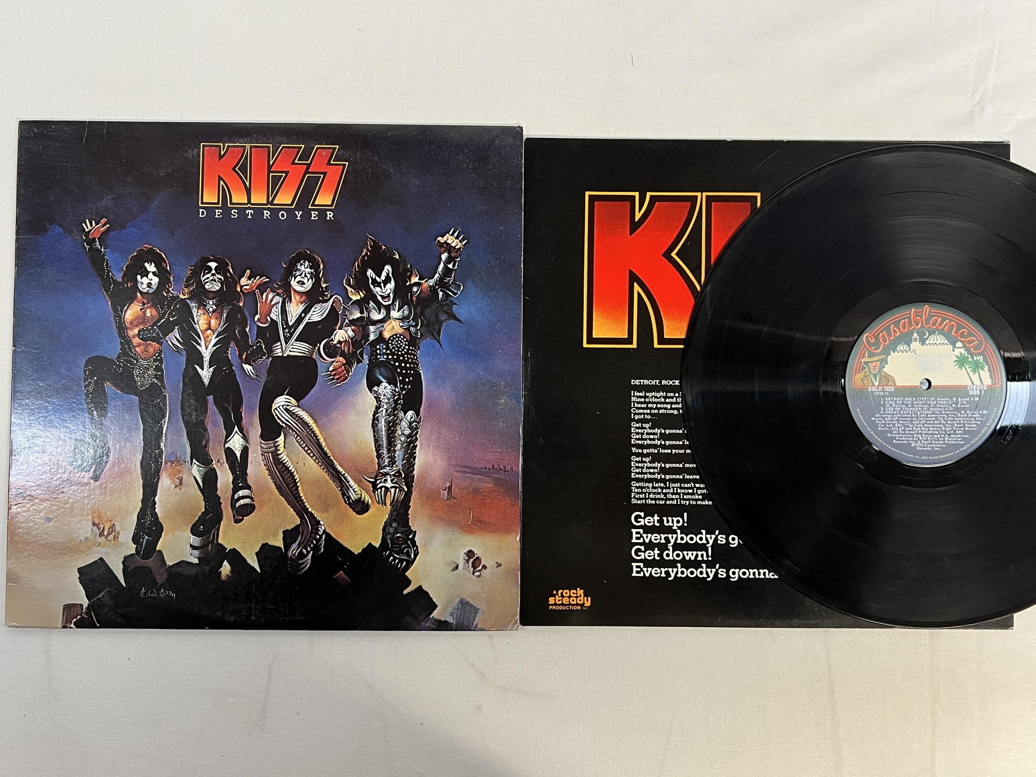 Omslagsbild för skivan KISS destroyer LP -76 US CASABLANCA NBLP 7025
