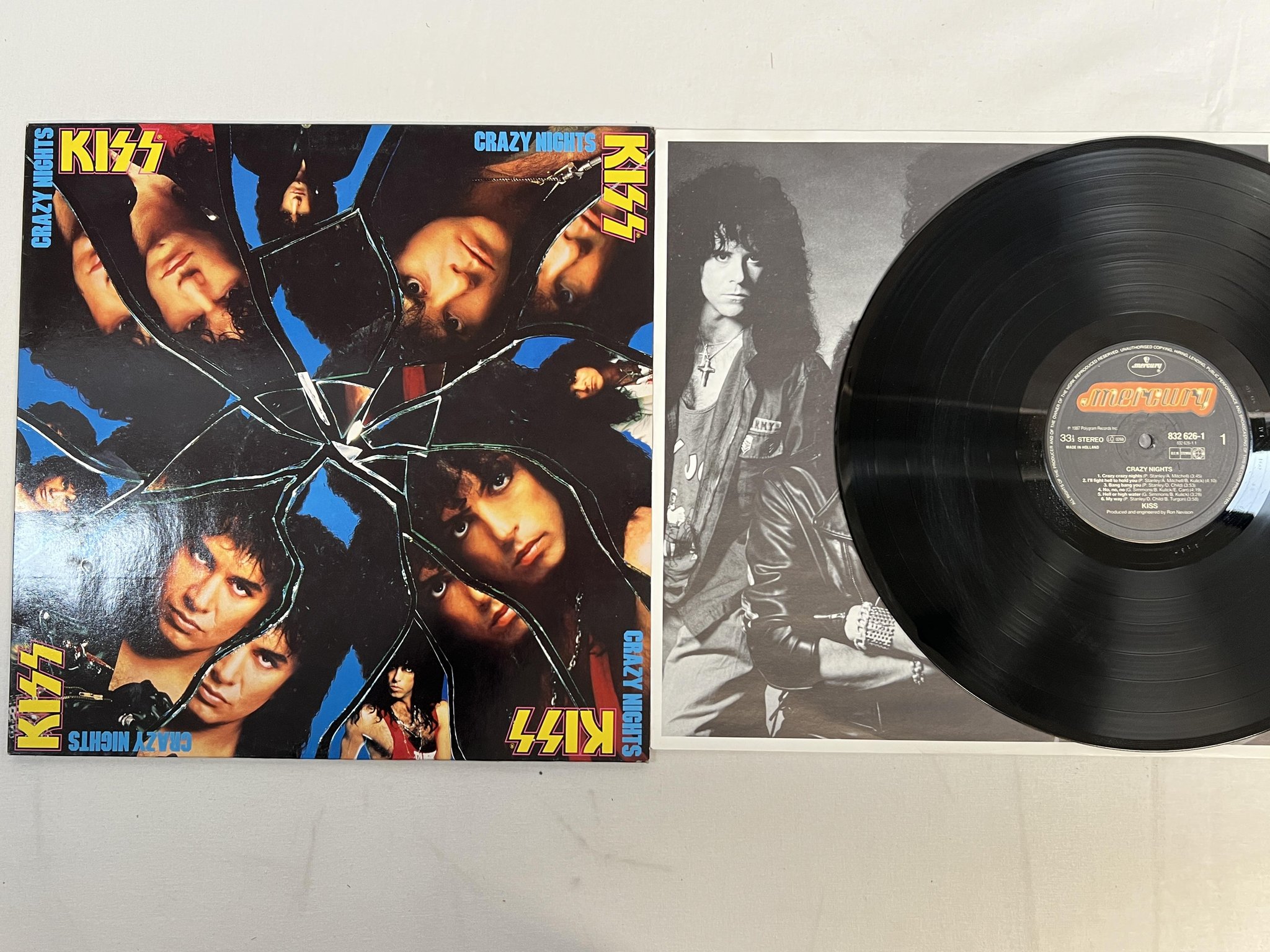 Omslagsbild för skivan KISS crazy nights  LP -87 Hol MERCURY 832 626-1