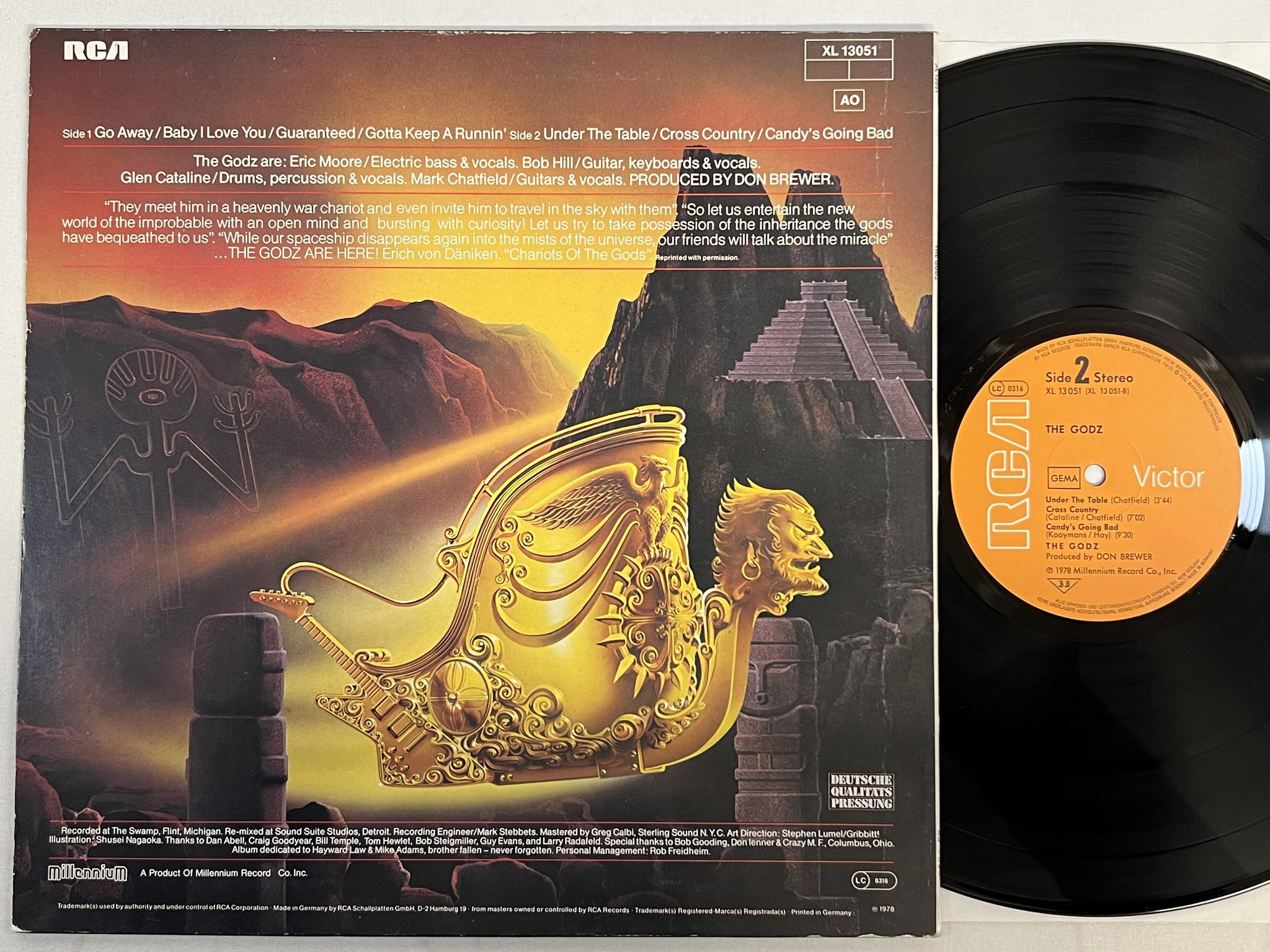 Omslagsbild för skivan THE GODZ s/t LP -78 Ger RCA XL 13051 