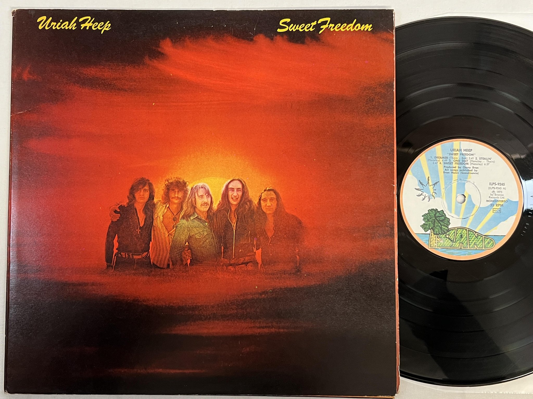 Omslagsbild för skivan URIAH HEEP sweet freedom LP -73 ncb ISLAND ILPS 7245
