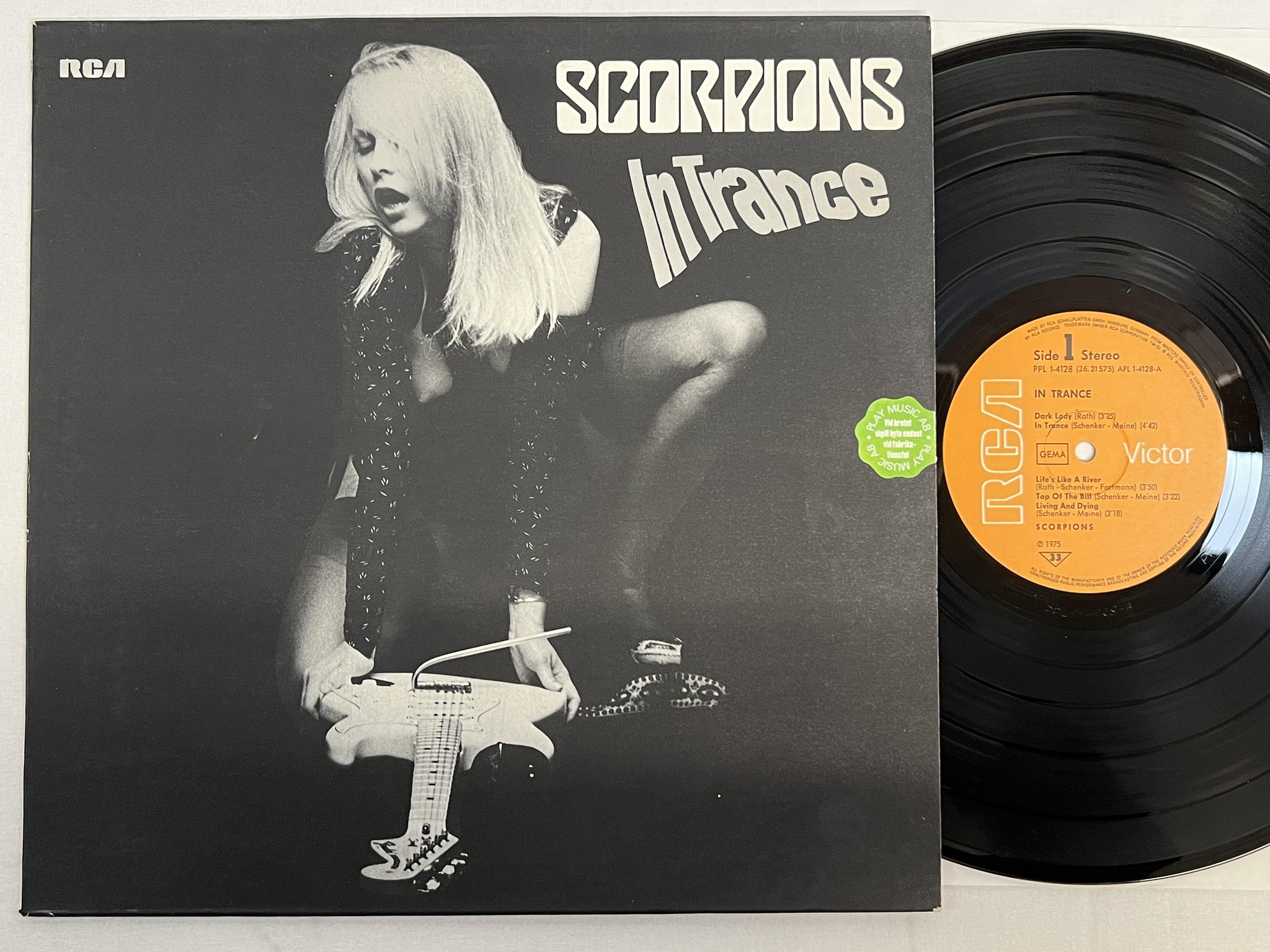 Omslagsbild för skivan SCORPIONS in trance LP -75 Ger RCA PPL 1-4128