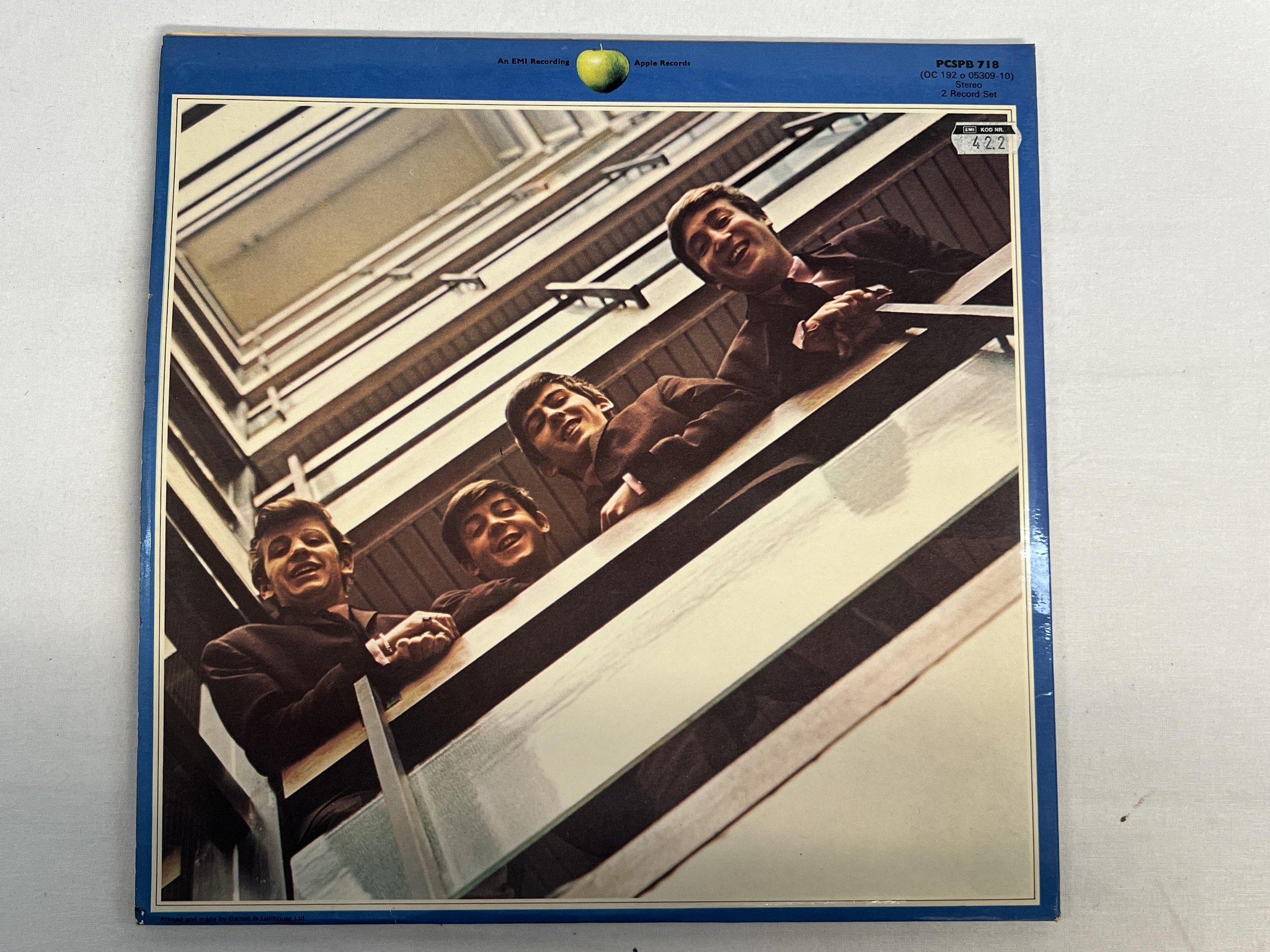 Omslagsbild för skivan THE BEATLES 1967-1970 2xLP UK APPLE blue vinyl PCS 7181