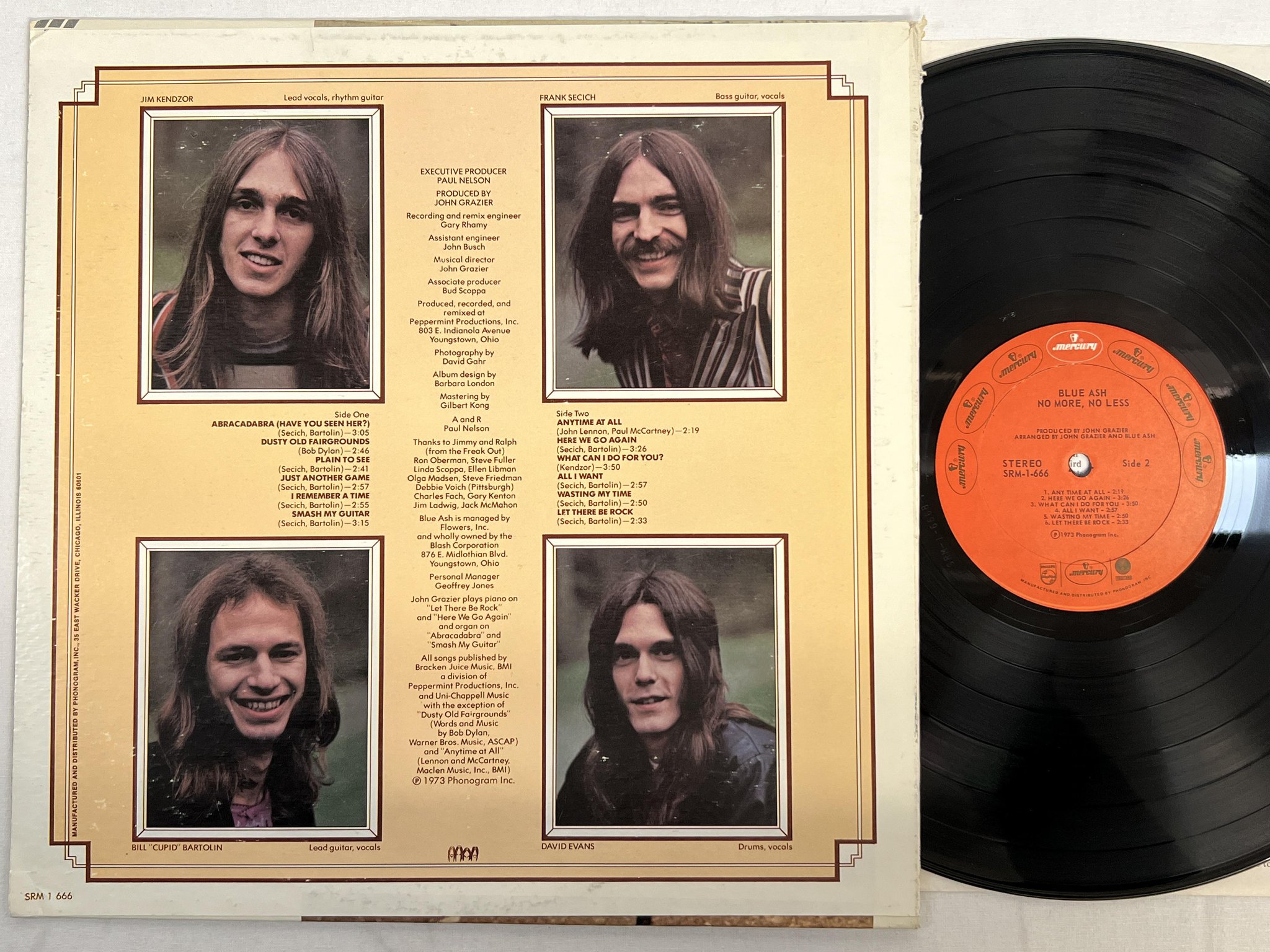 Omslagsbild för skivan BLUE ASH No More, No Less LP -73 US mercury RM-1-666 