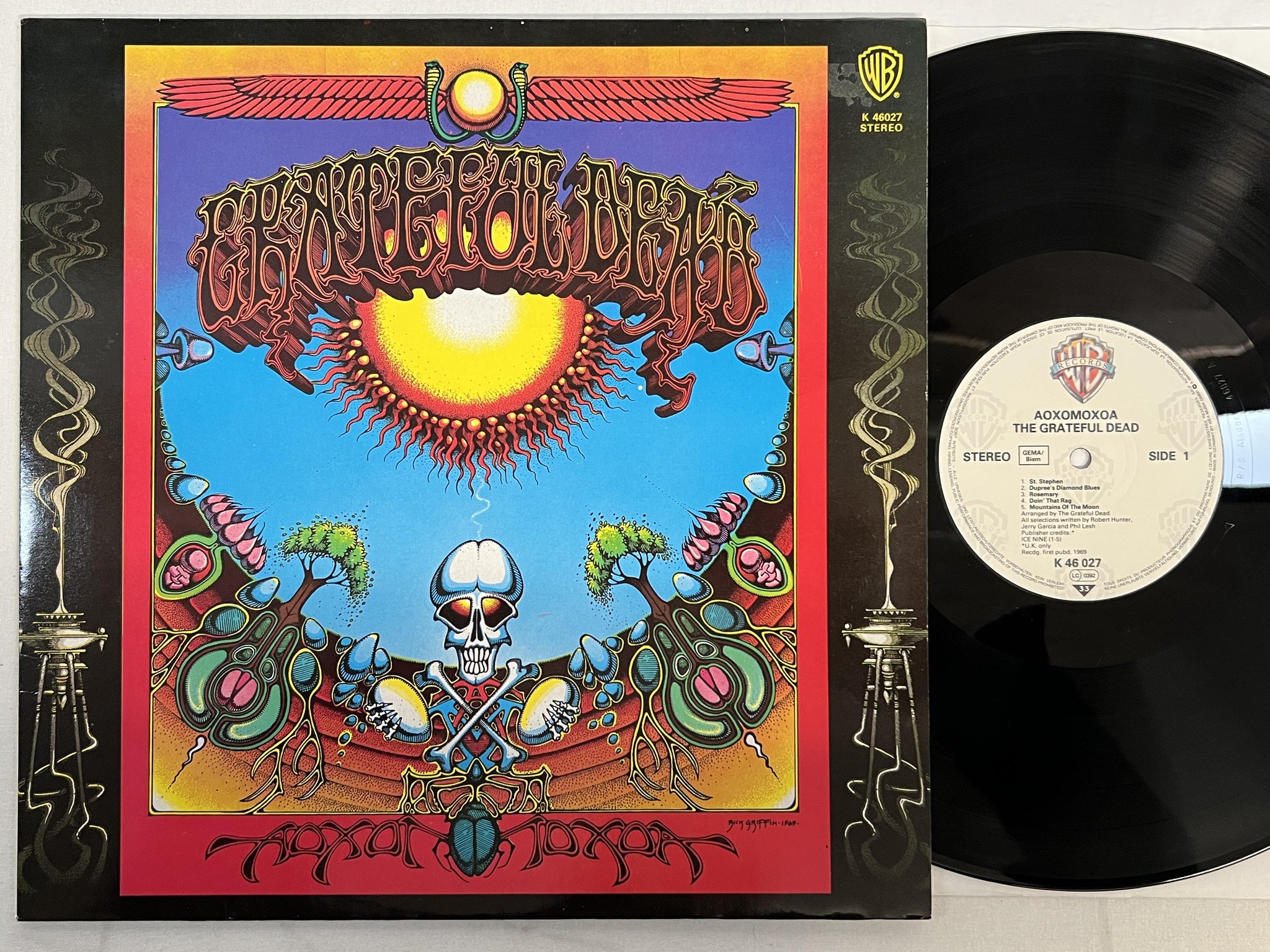 Omslagsbild för skivan THE GRATEFUL DEAD aoxomoxoa LP re Ger WARNER K 46027