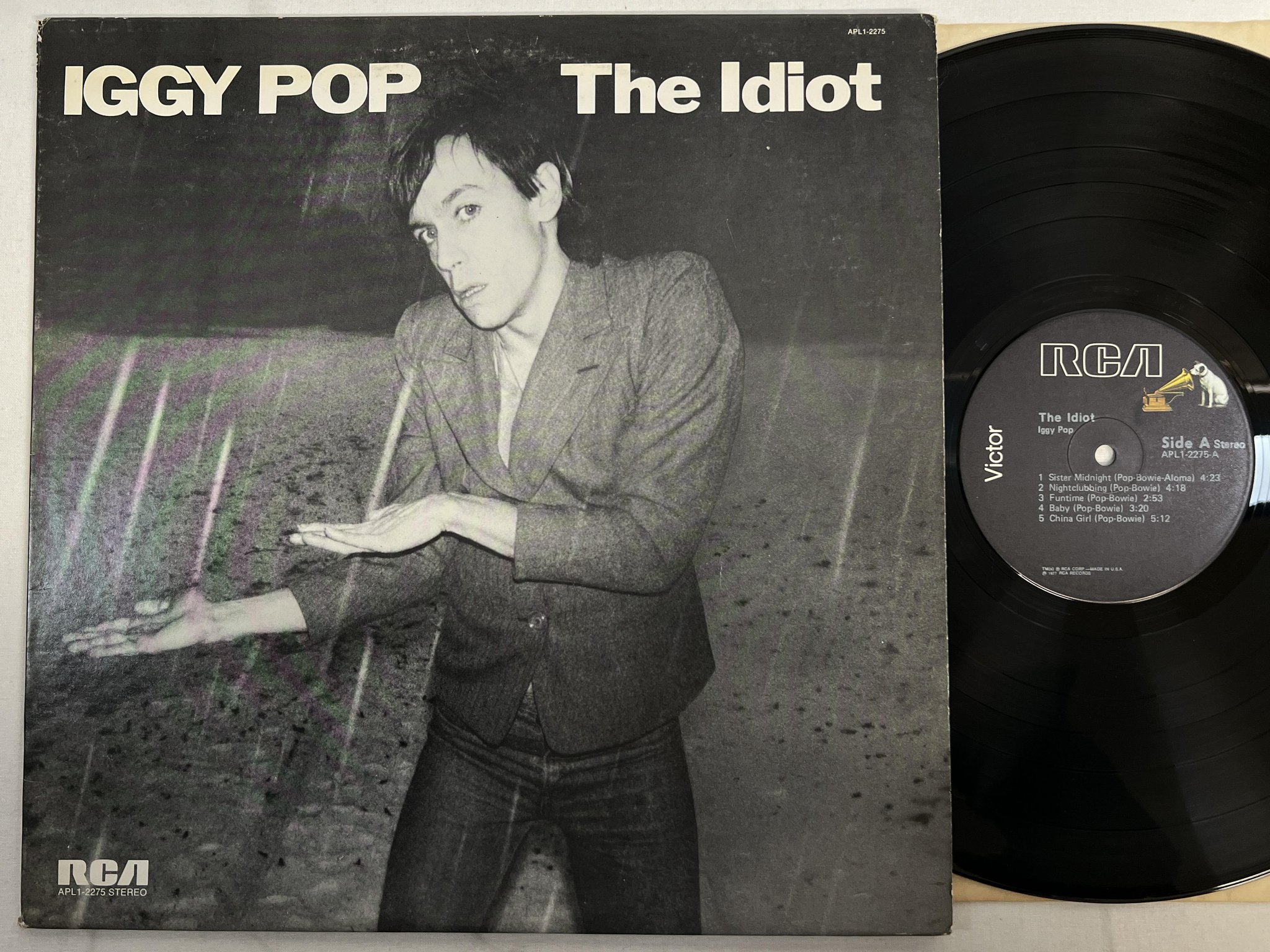 Omslagsbild för skivan IGGY POP the idiot LP -77 US RCA APL1-2275