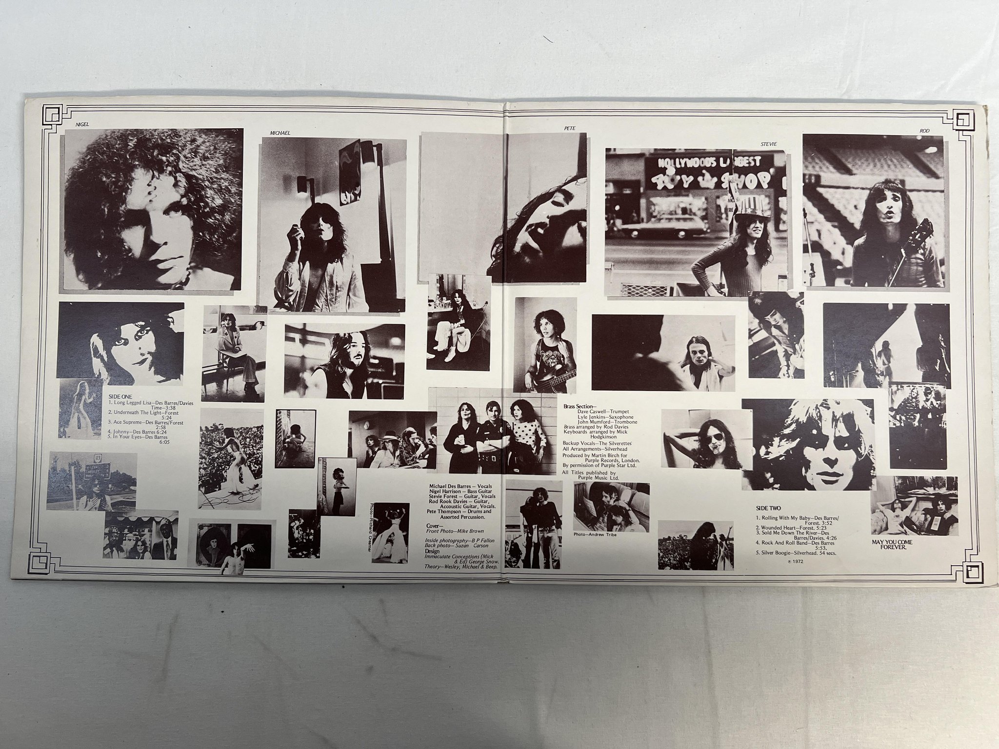 Omslagsbild för skivan SILVERHEAD s/t LP -72 UK PURPLE TPSA 7506