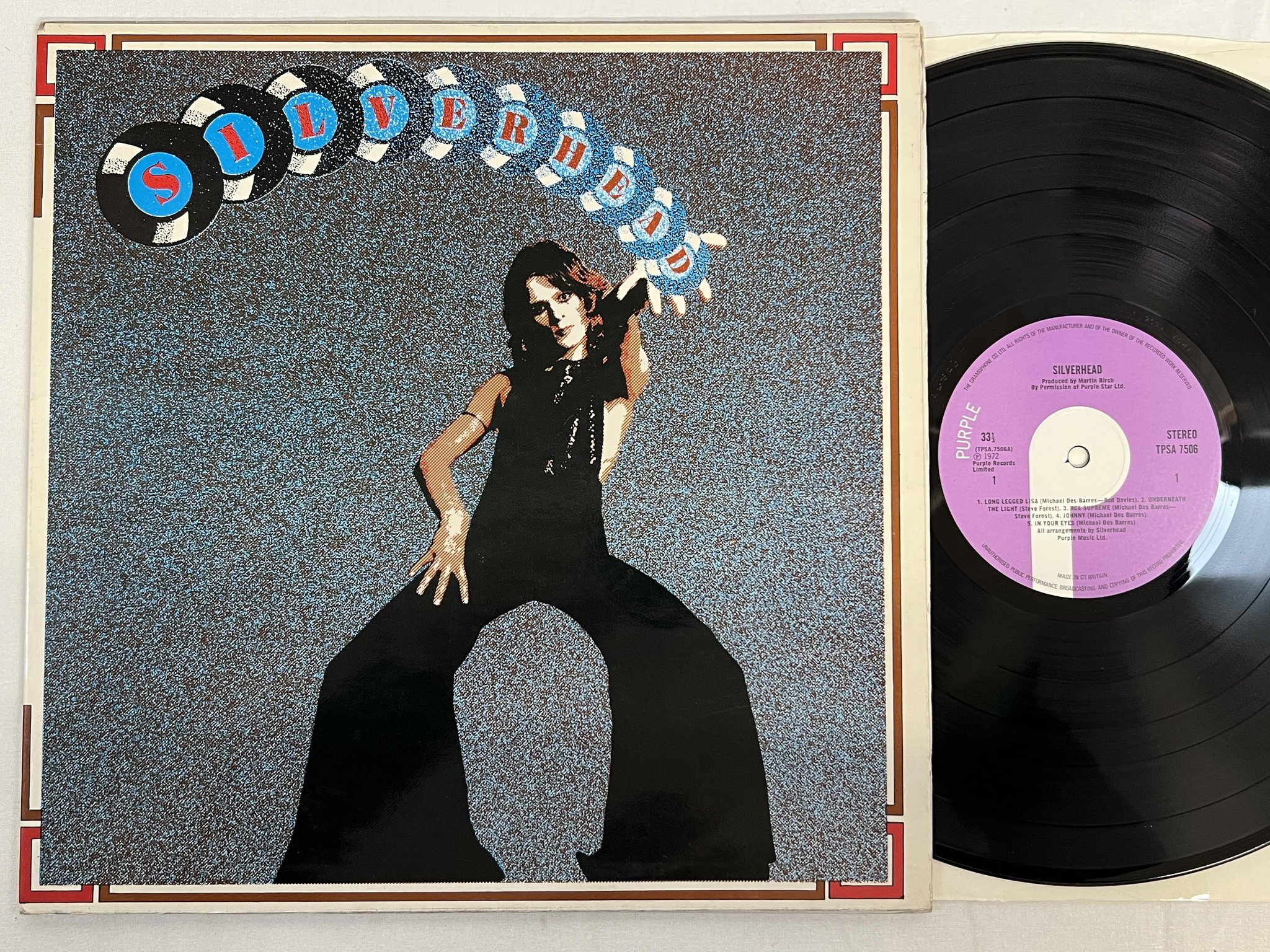 Omslagsbild för skivan SILVERHEAD s/t LP -72 UK PURPLE TPSA 7506