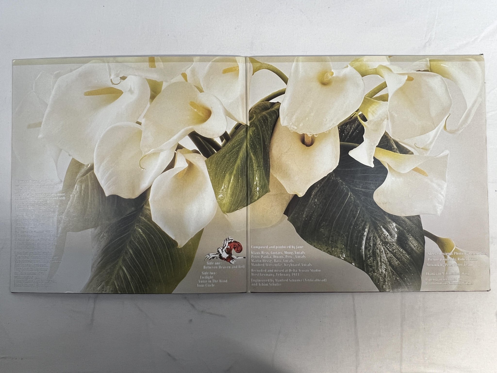 Omslagsbild för skivan JANE between heaven and hell LP -77 Ger BRAIN 60055