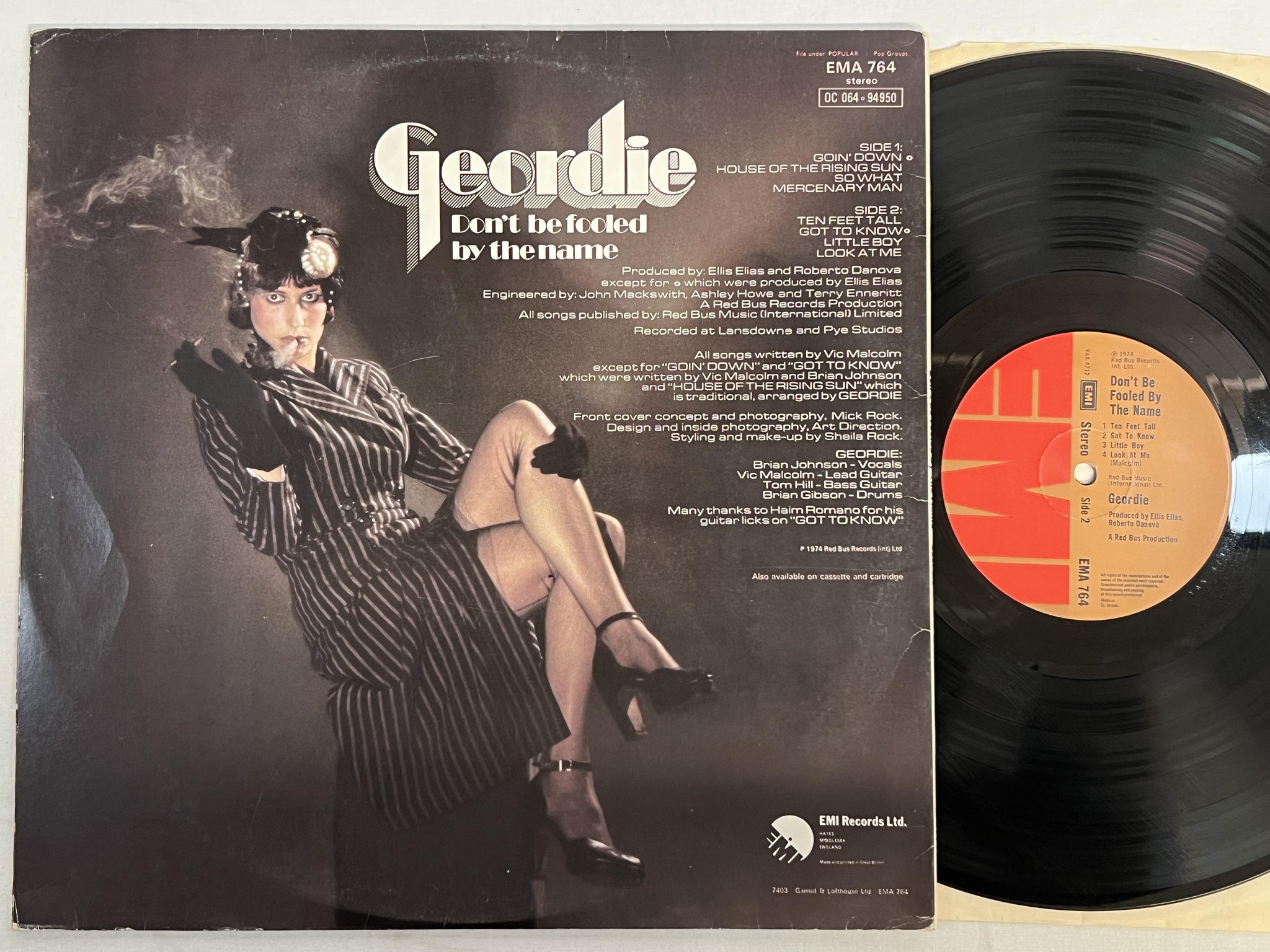 Omslagsbild för skivan GEORDIE don't be fooled by the name LP -74 UK EMI EMA 764 