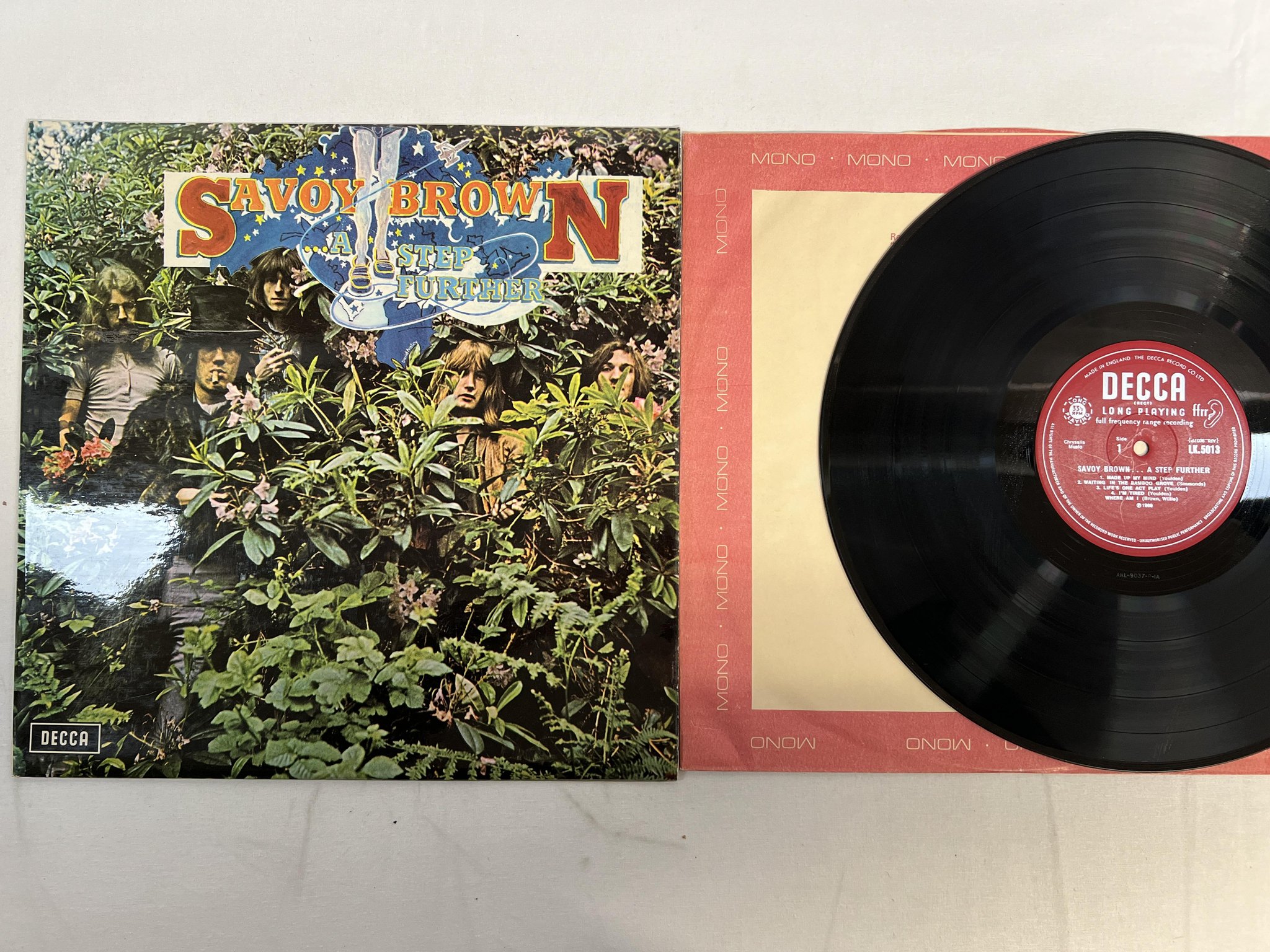 Omslagsbild för skivan SAVOY BROWN a step further LP -69 UK DECCA mono LK 5013 