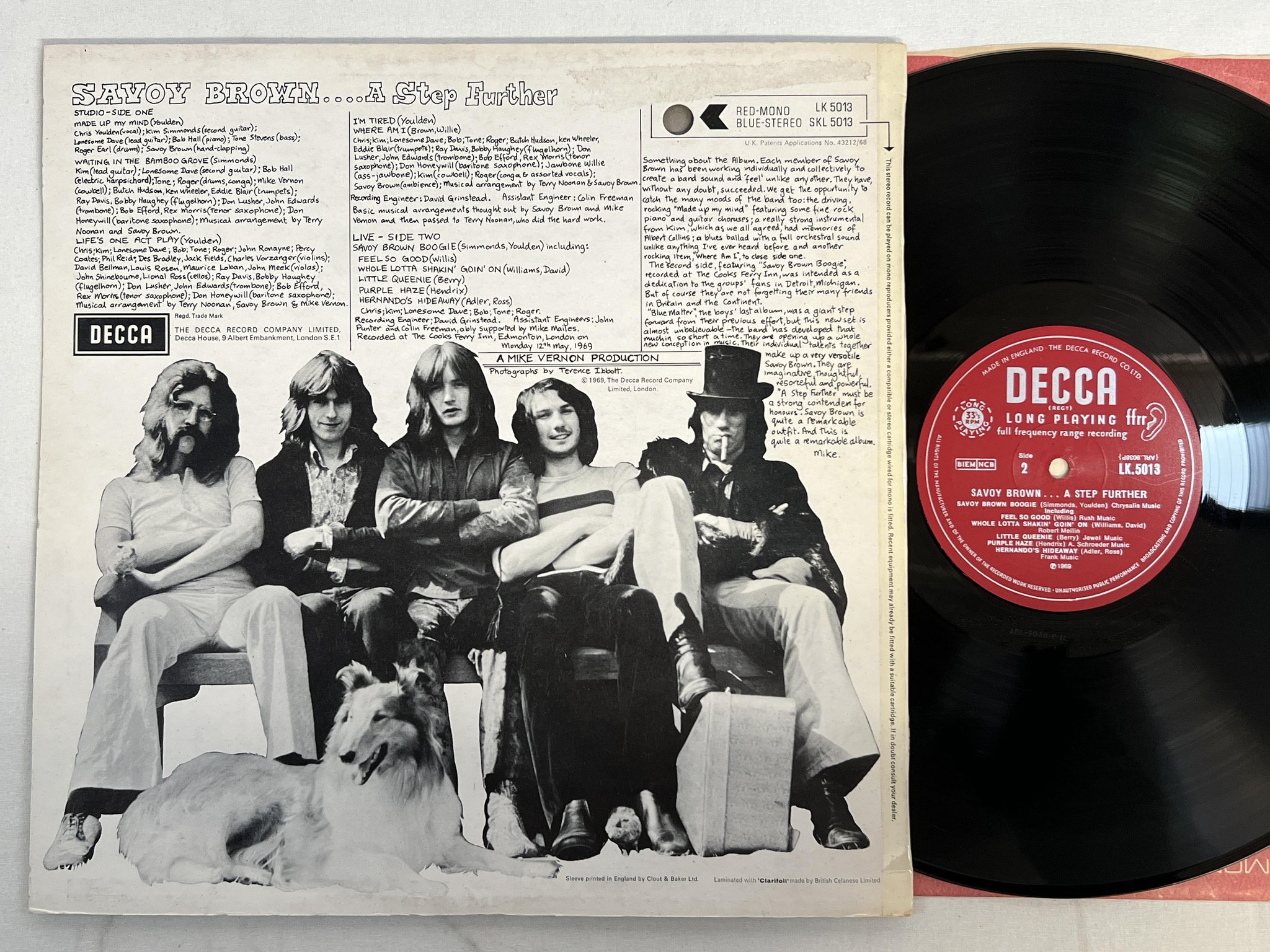 Omslagsbild för skivan SAVOY BROWN a step further LP -69 UK DECCA mono LK 5013 