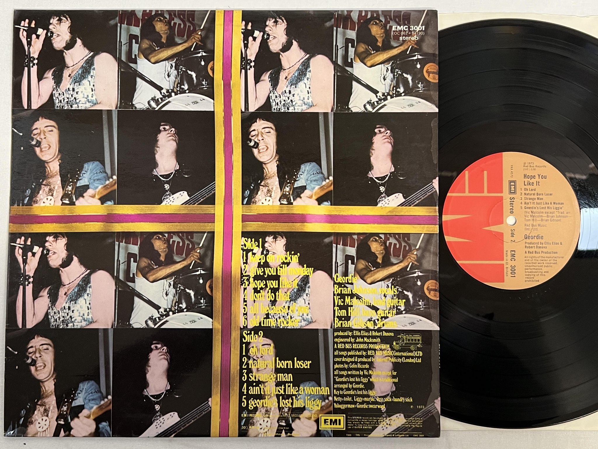 Omslagsbild för skivan GEORDIE hope you like it LP -73 UK EMI EMC 3001