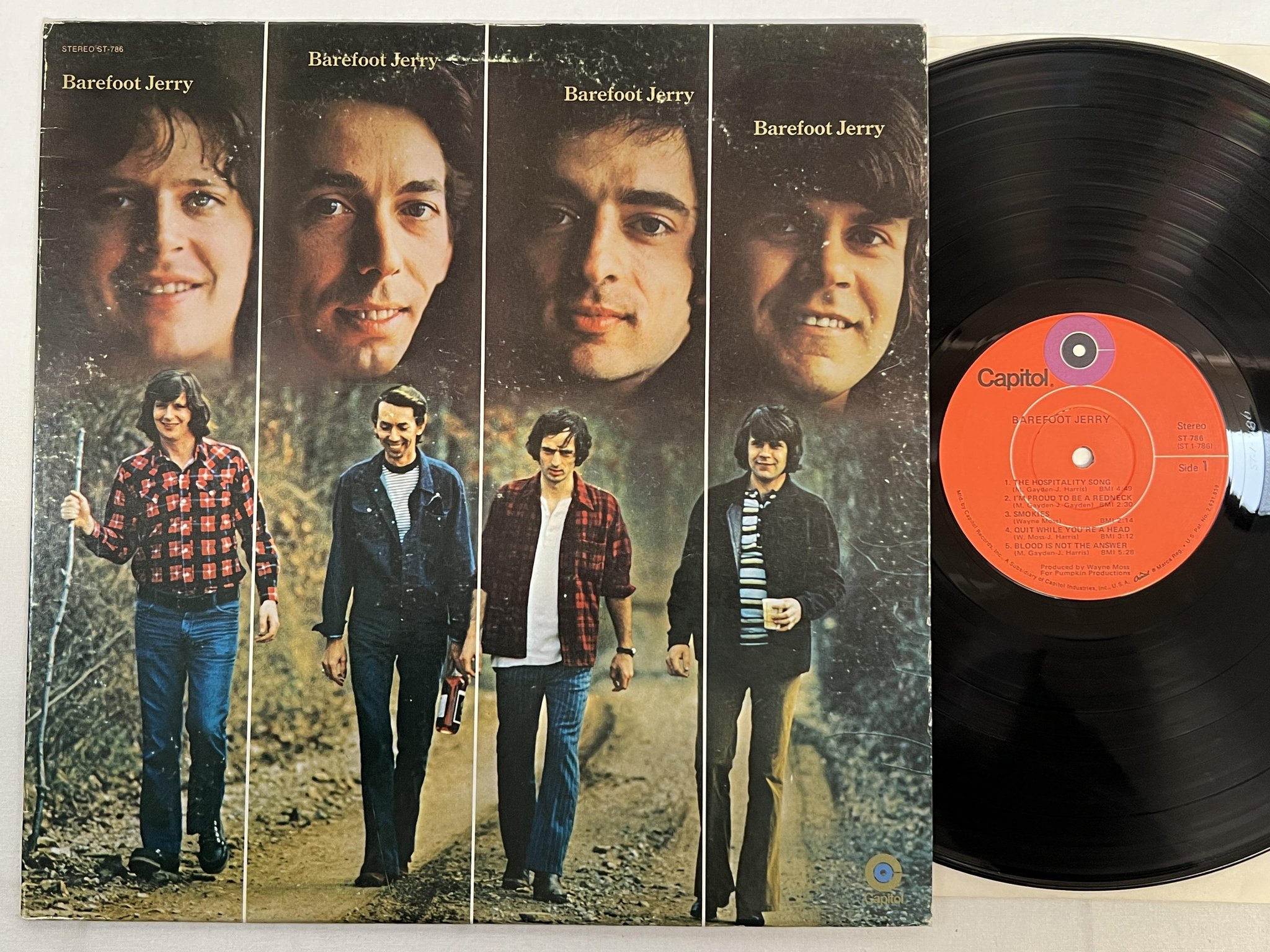 Omslagsbild för skivan BAREFOOT JERRY Southern Delight LP -71 US CAPITOL ST-786