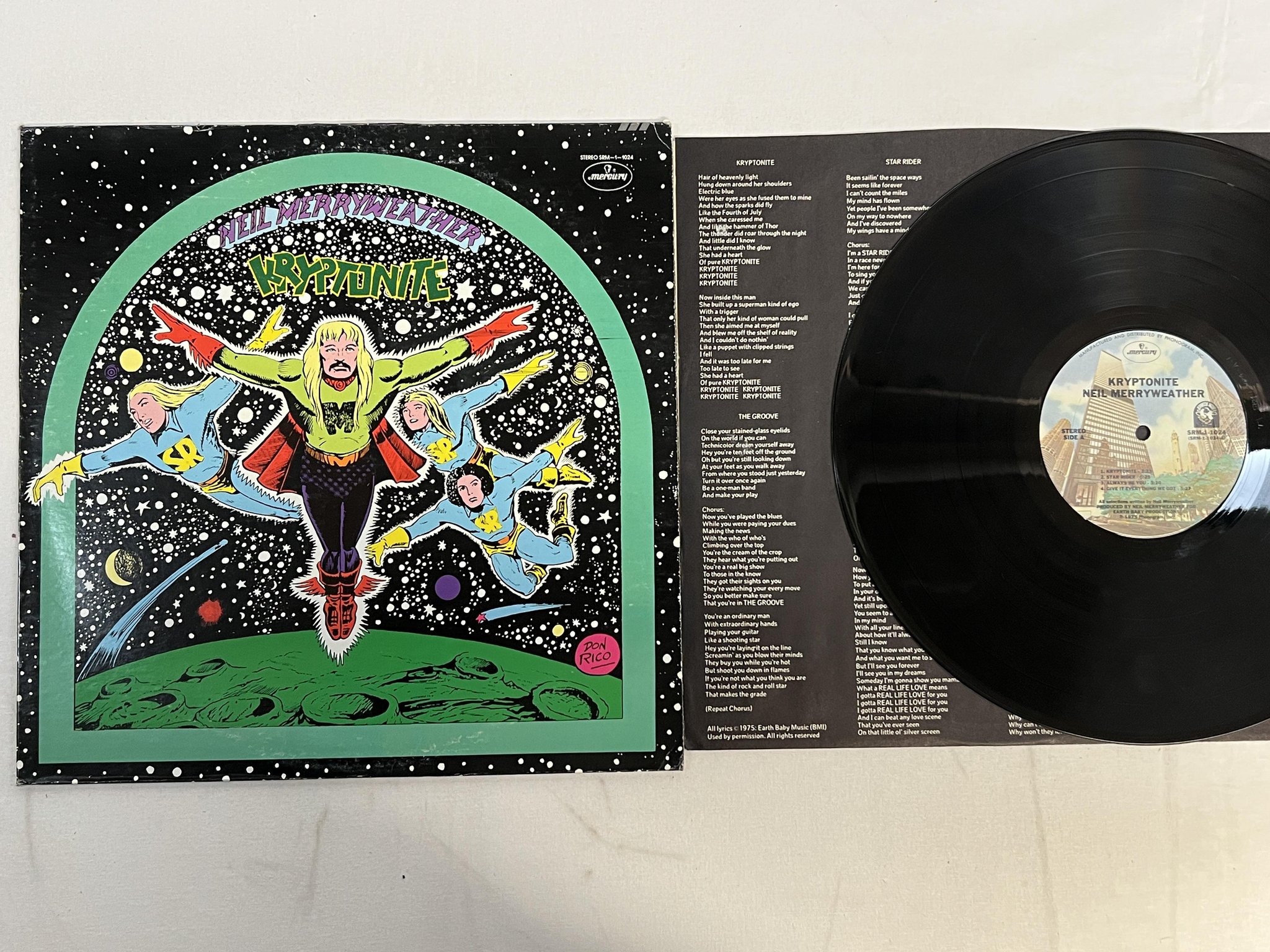 Omslagsbild för skivan NEIL MERRYWEATHER kryptonite LP -75 US MERCURY SRM 1-1024