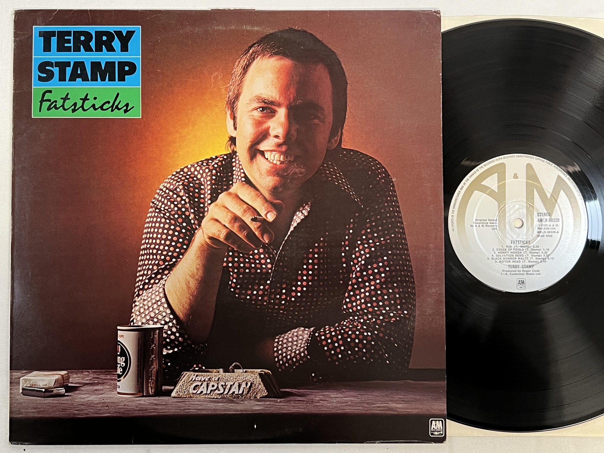 Omslagsbild för skivan TERRY STAMP Fatsticks LP -75 UK A&M AMLH 68329  ** mega rare **