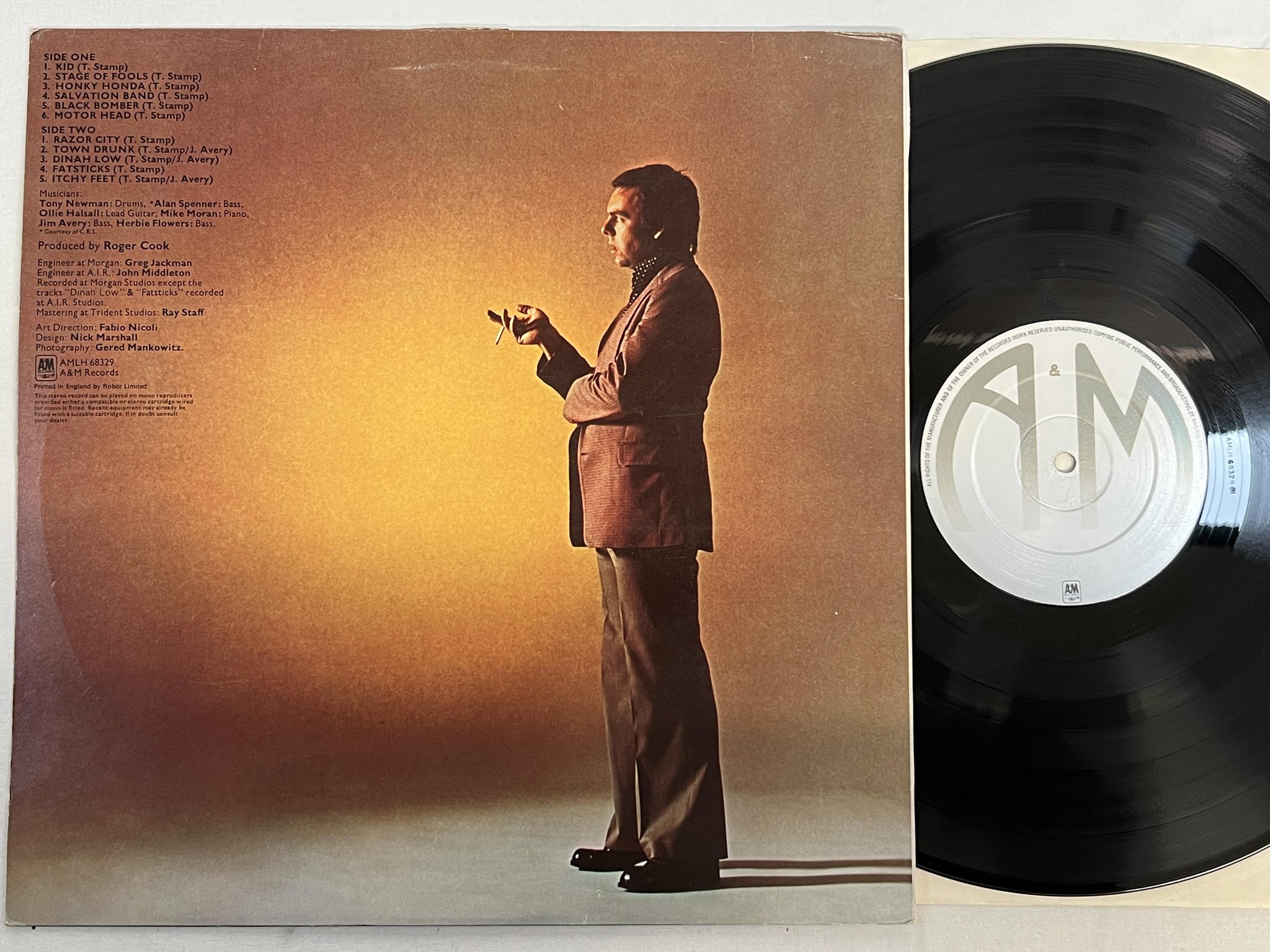 Omslagsbild för skivan TERRY STAMP Fatsticks LP -75 UK A&M AMLH 68329  ** mega rare **