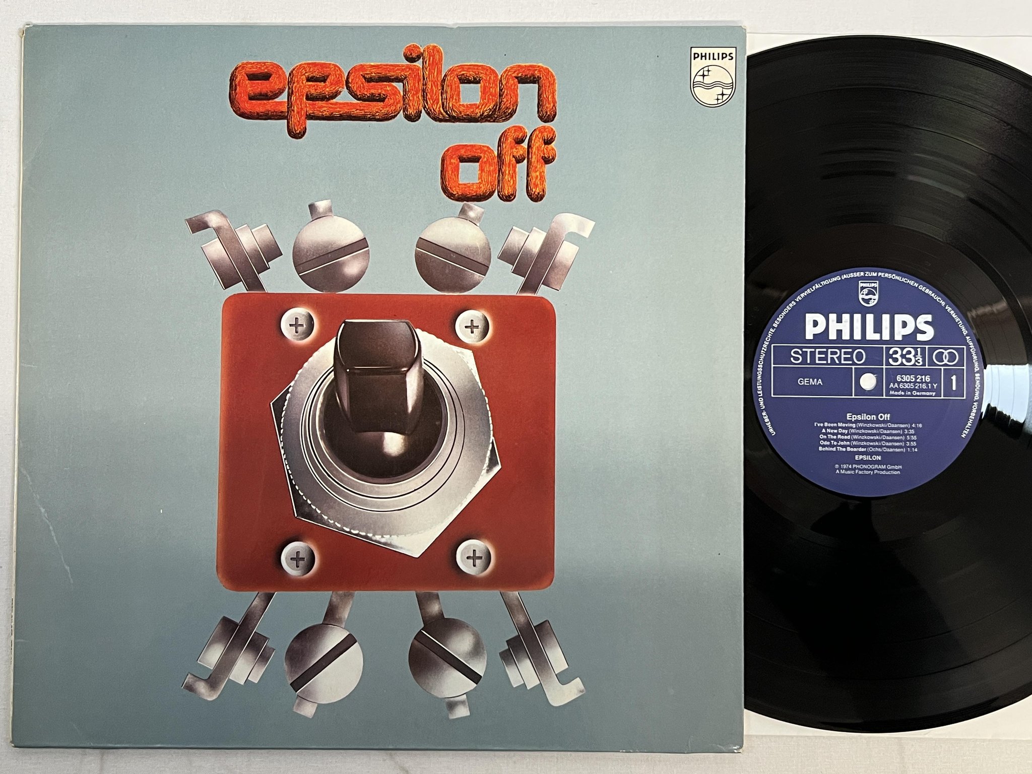Omslagsbild för skivan EPSILON epsilon off LP -74 Ger PHILIPS 6305 216 SOUL-JAZZ