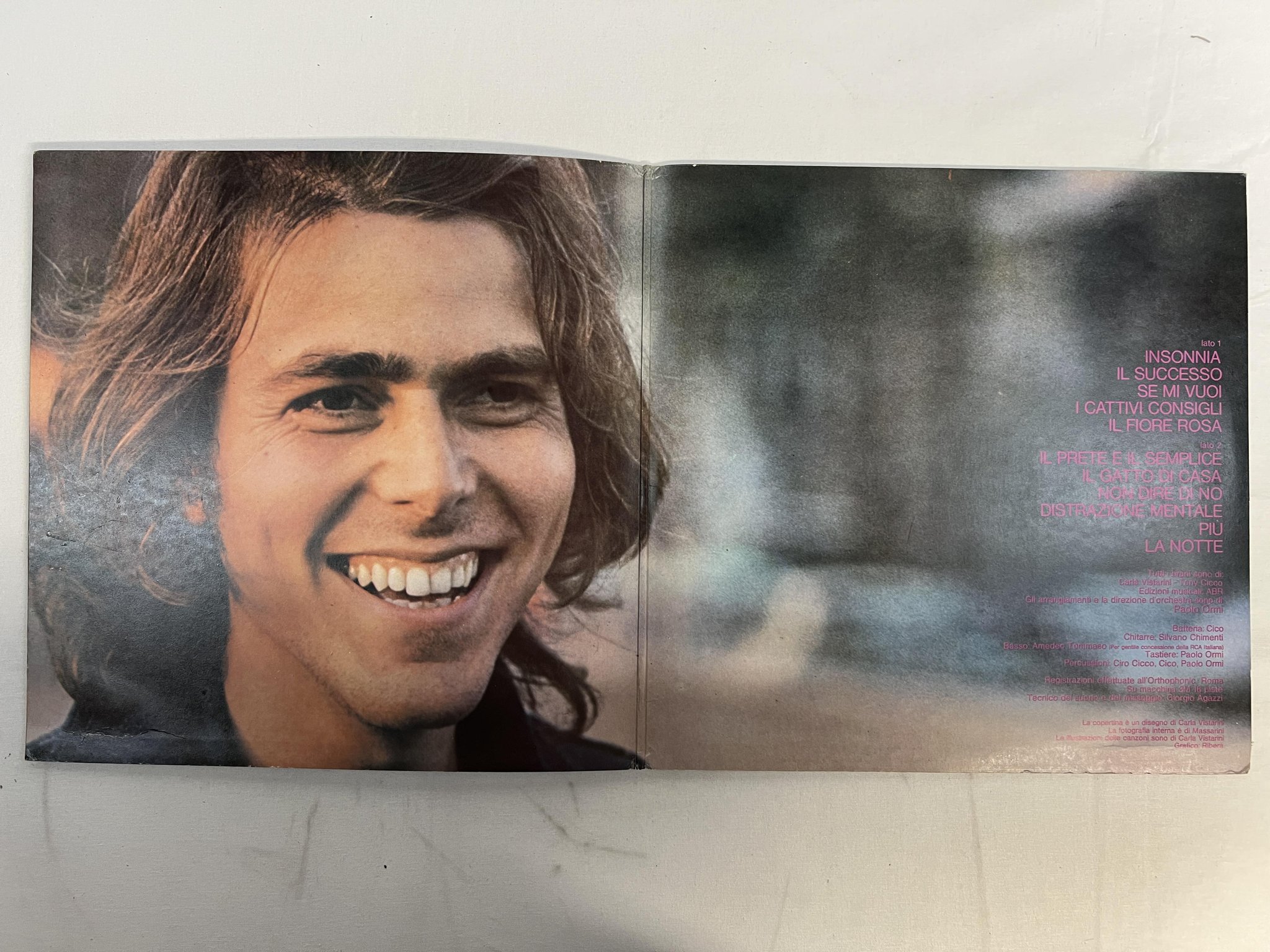 Omslagsbild för skivan CICO notte LP -74 Ita CBS 69085 