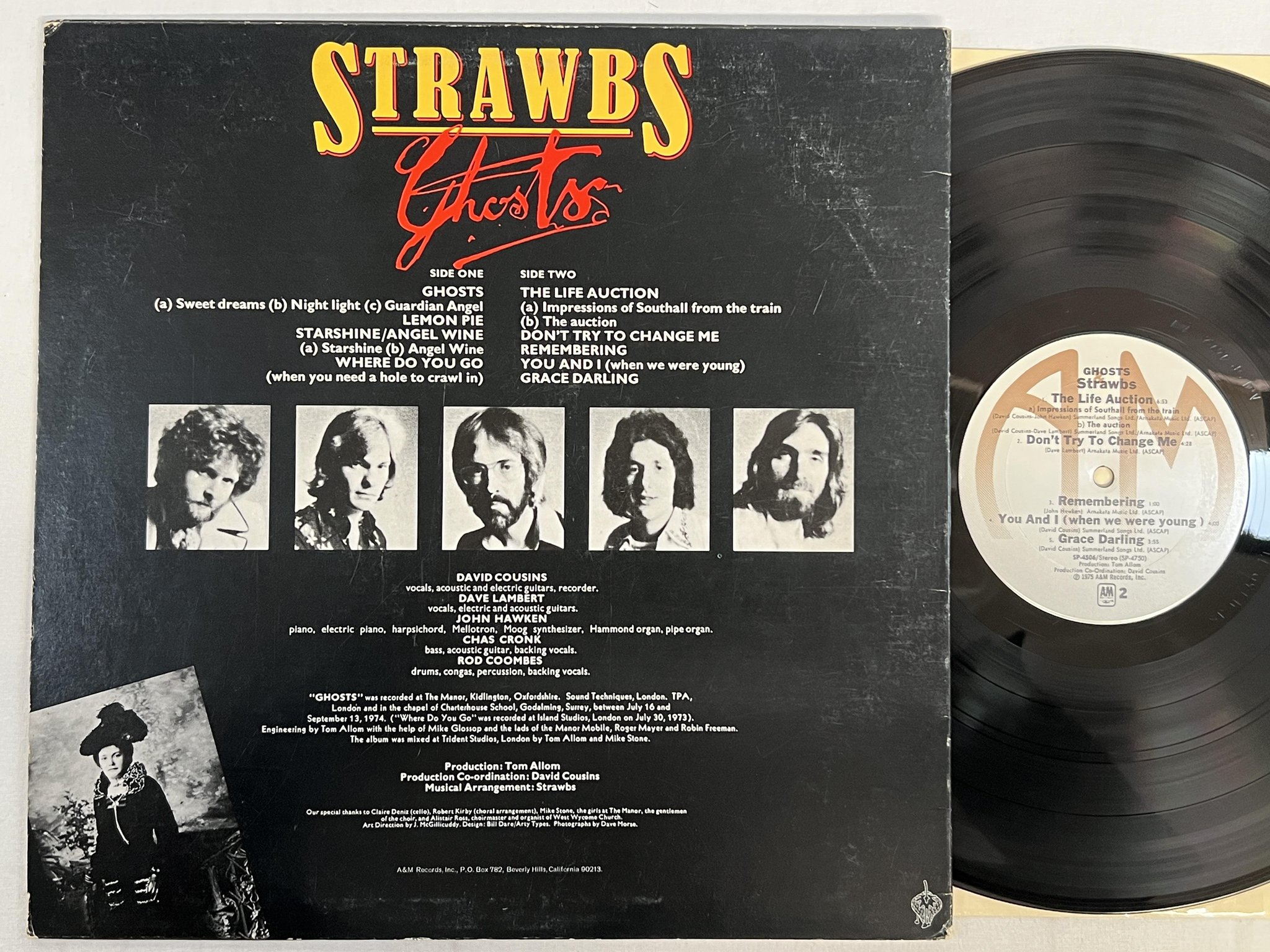 Omslagsbild för skivan STRAWBS ghosts LP -75 US A&M SP-4506