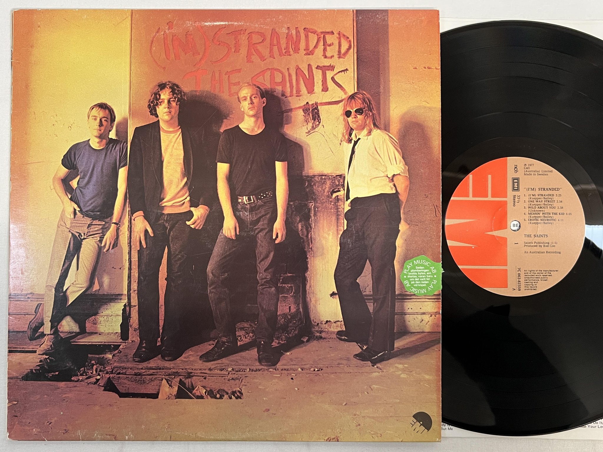 Omslagsbild för skivan THE SAINTS stranded LP -77 ncb EMI 7C 062-82359