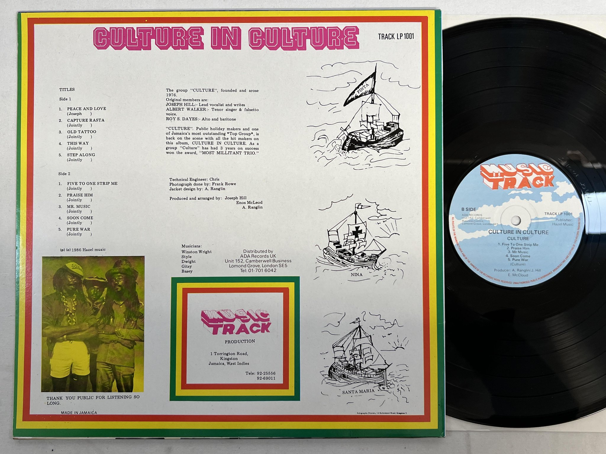 Omslagsbild för skivan CULTURE culture in culture LP -86 UK MUSIC TRACK 1001