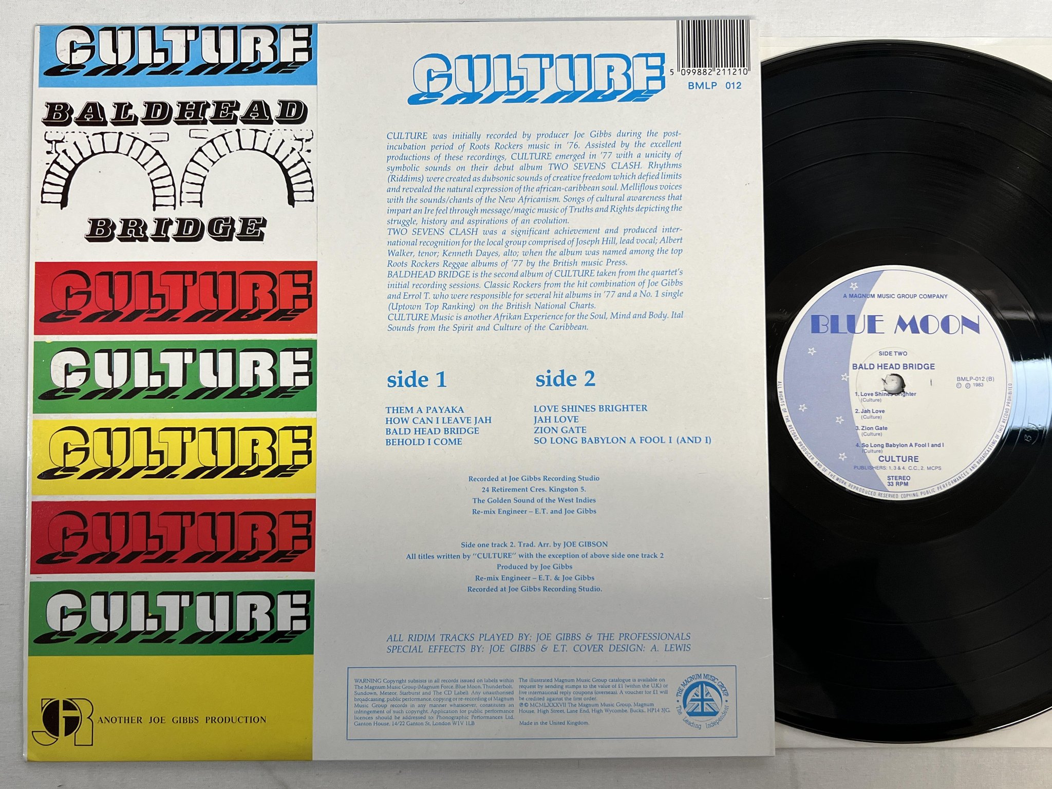 Omslagsbild för skivan CULTURE bald head bridge LP -83 UK BLUE MOON BMLP 012