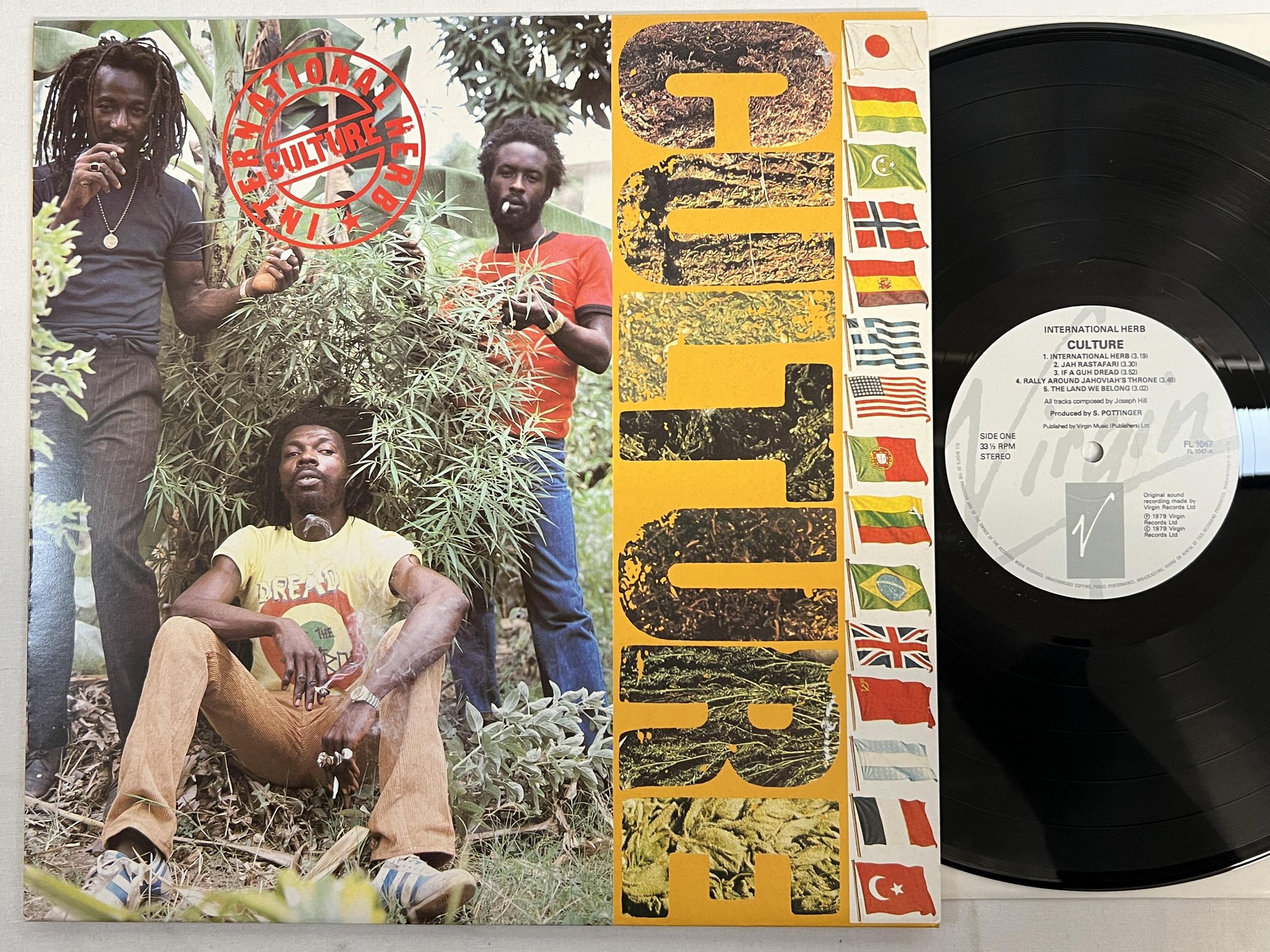 Omslagsbild för skivan CULTURE international herb LP -79 UK VIRGIN FL 1047