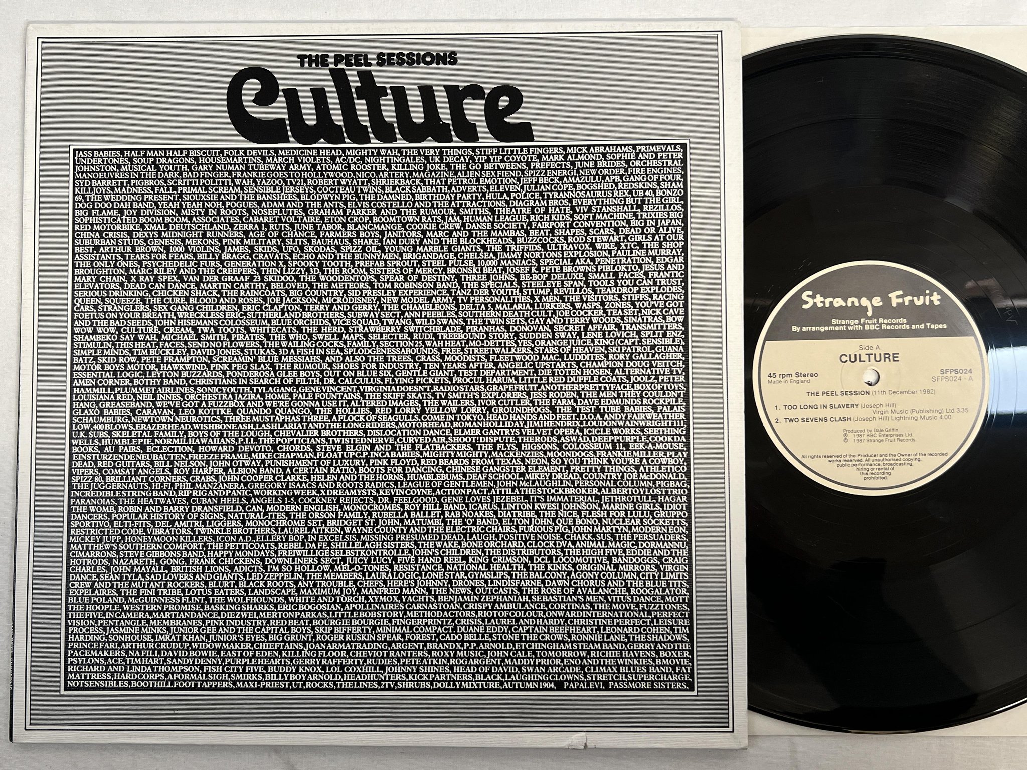 Omslagsbild för skivan CULTURE the peel sessions LP -87 UK strange fruit SFPS024