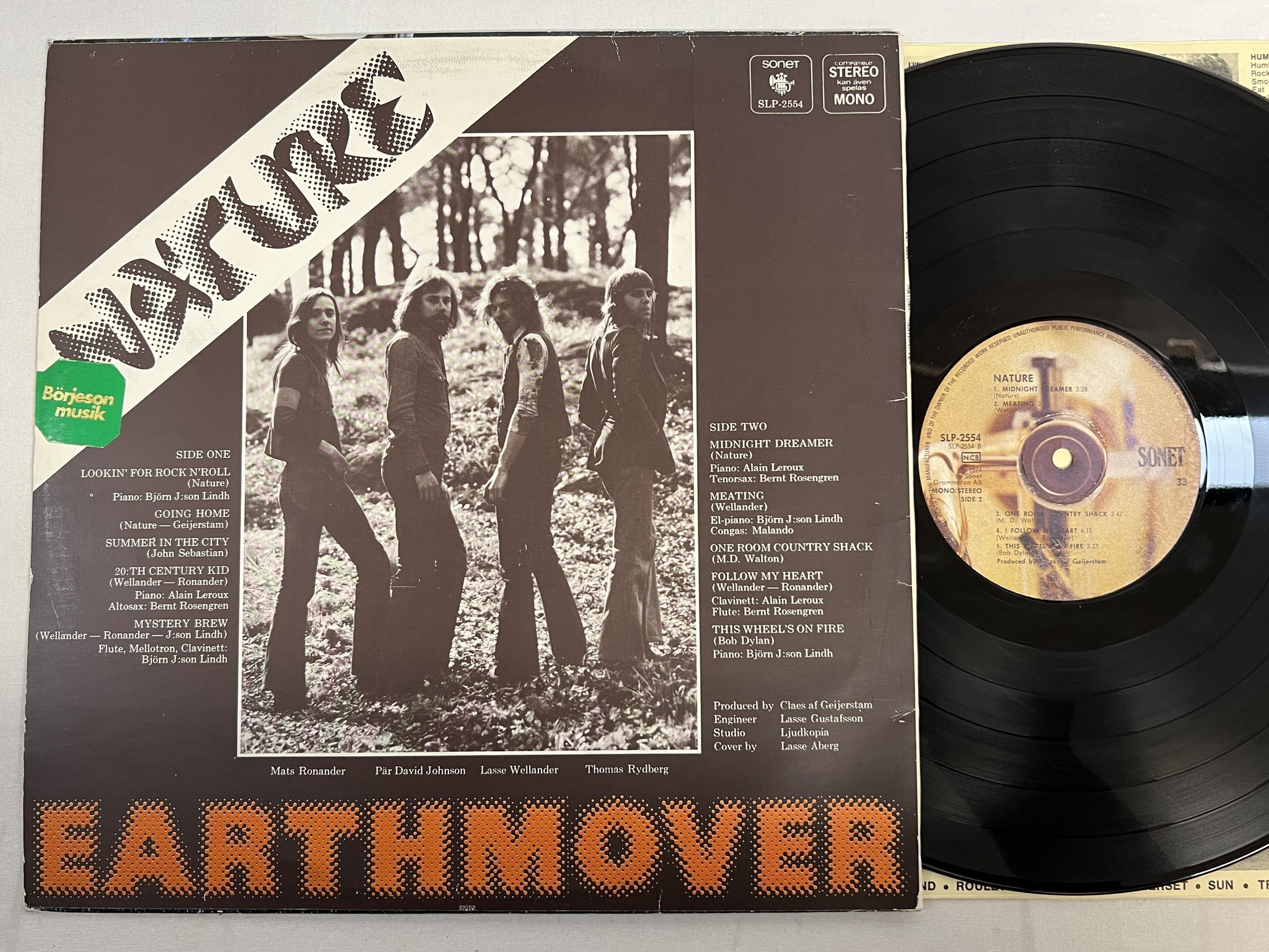 Omslagsbild för skivan NATURE s/t LP -74 Swe SONET SLP 2554