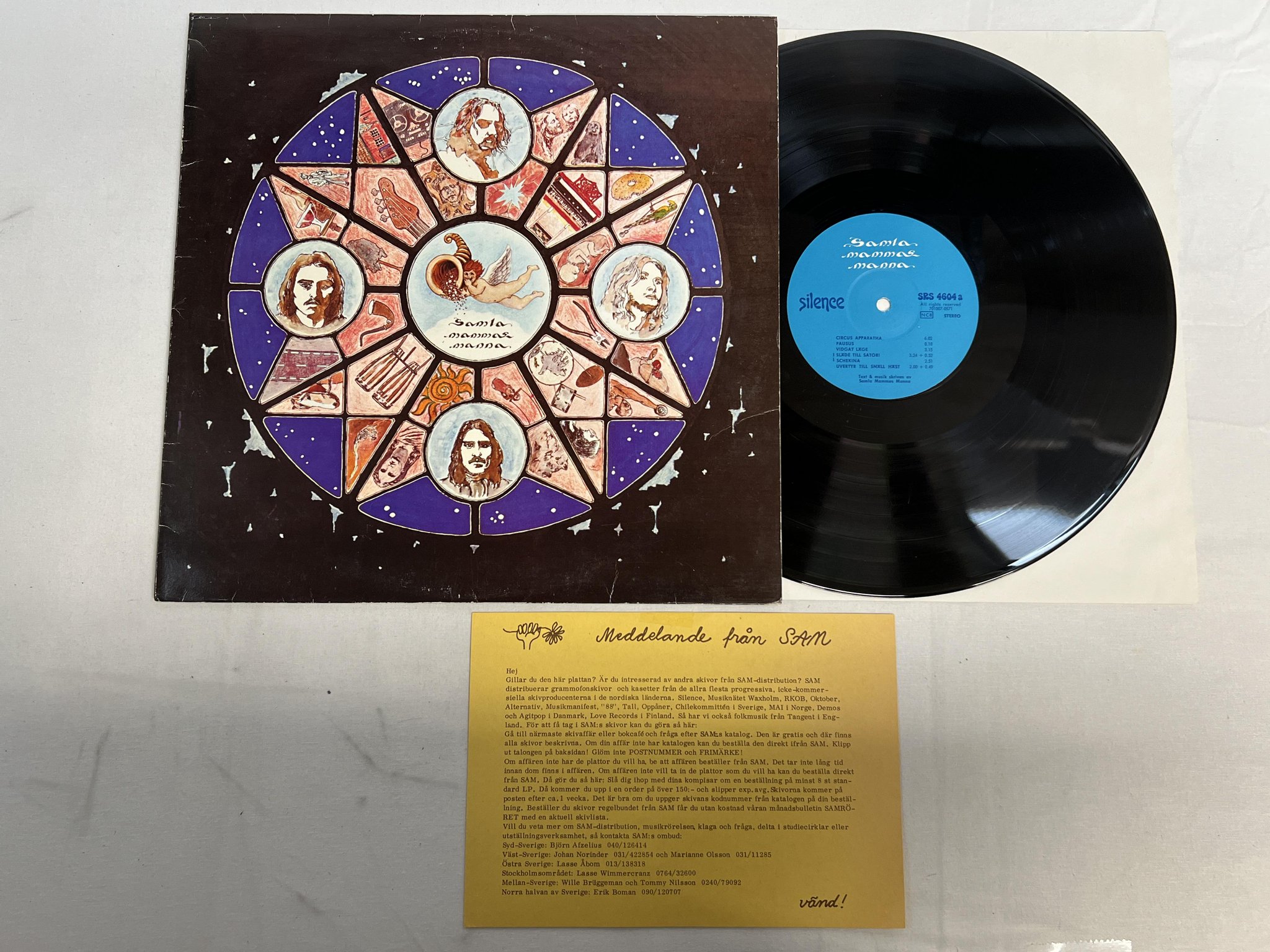 Omslagsbild för skivan SAMLA MAMMAS MANNA s/t LP Swe SILENCE SRS 4604
