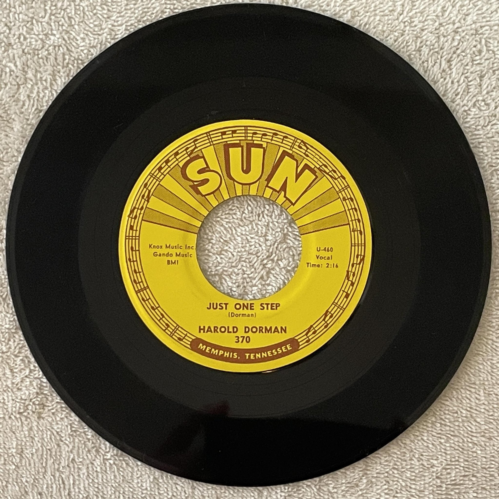 Omslagsbild för skivan HAROLD DORMAN Uncle Jonah’s Place  7" -61 US SUN 370