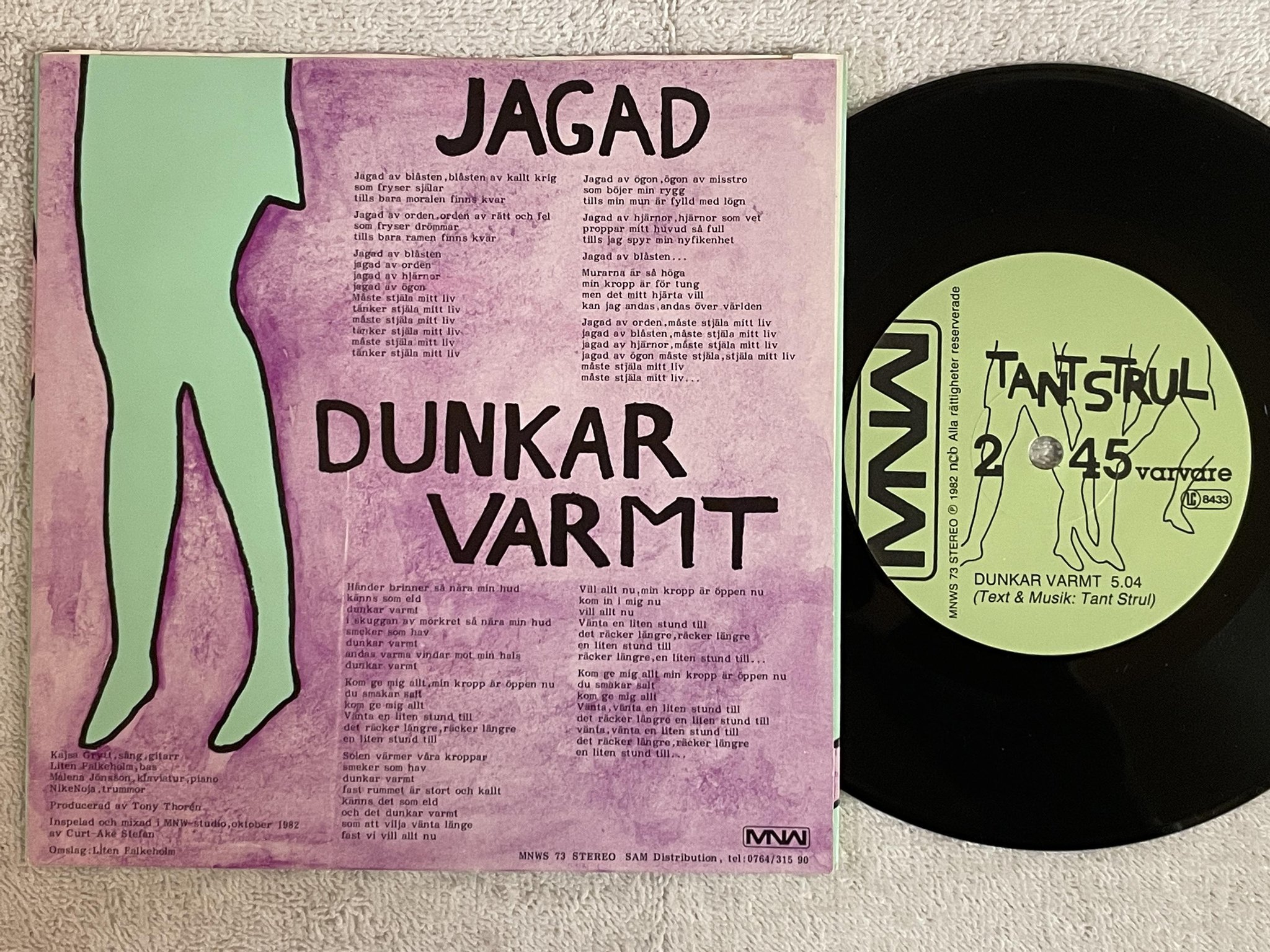 Omslagsbild för skivan TANT STRUL jagad 7"single -82 Swe MNWS 73