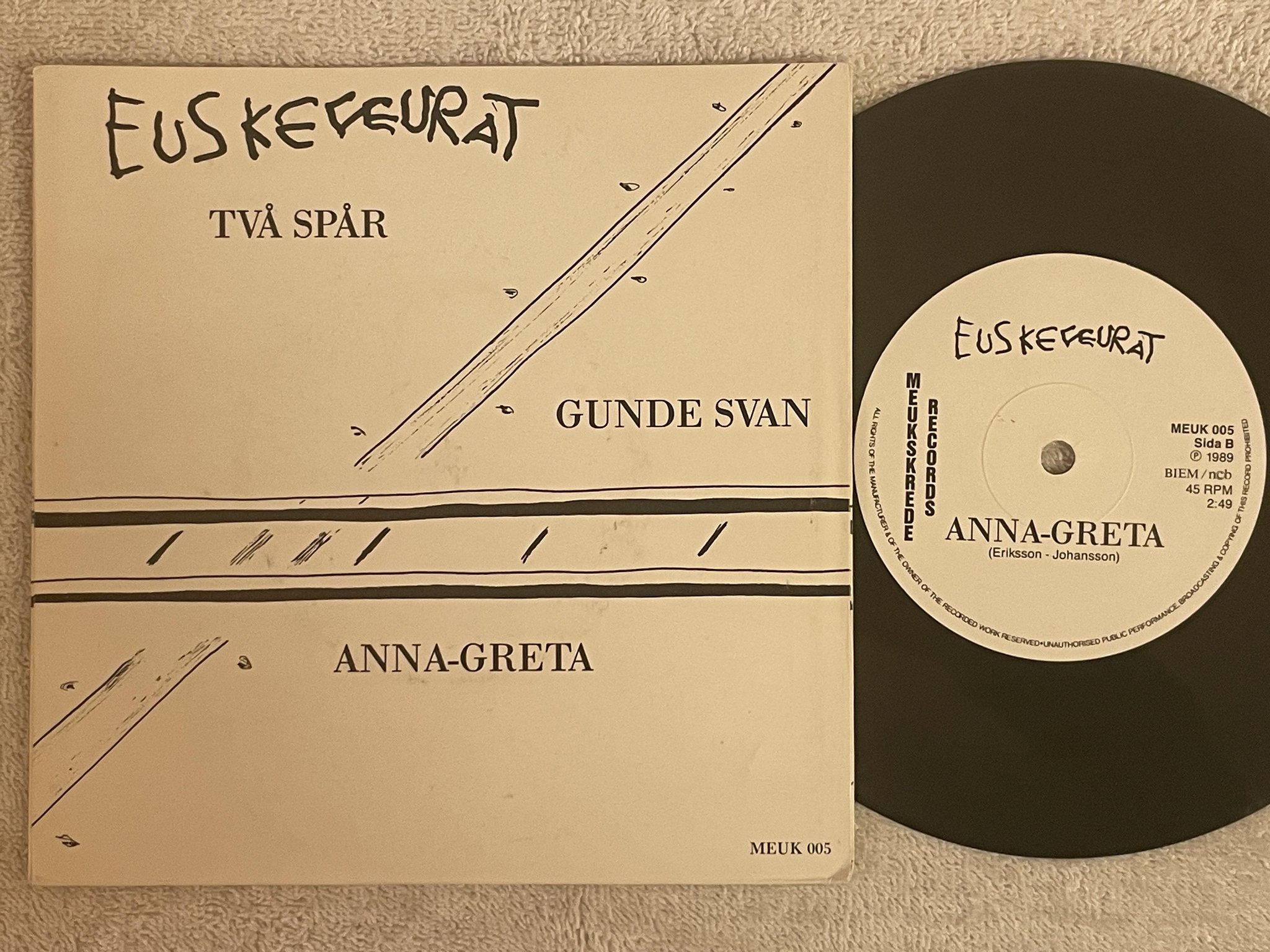 Omslagsbild för skivan EUSKEFEURAT Gunde Svan 7"single -89 ncb MEUK 005