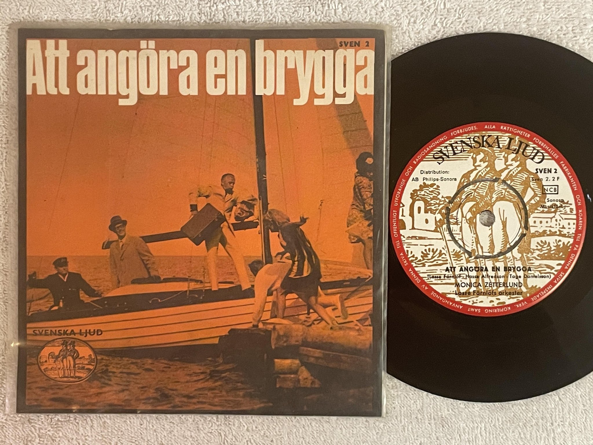 Omslagsbild för skivan MONICA ZETTERLUND att angöra en brygga 7"single -66 SVENSKA LJUD SVEN 2 * wow *