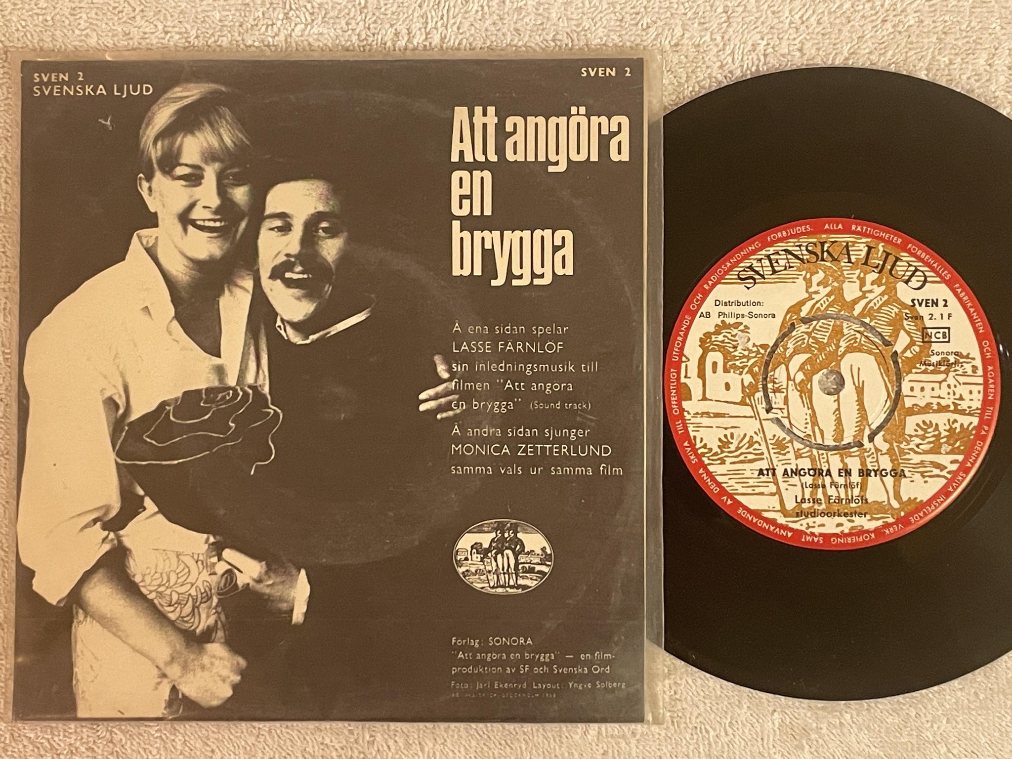 Omslagsbild för skivan MONICA ZETTERLUND att angöra en brygga 7"single -66 SVENSKA LJUD SVEN 2 * wow *