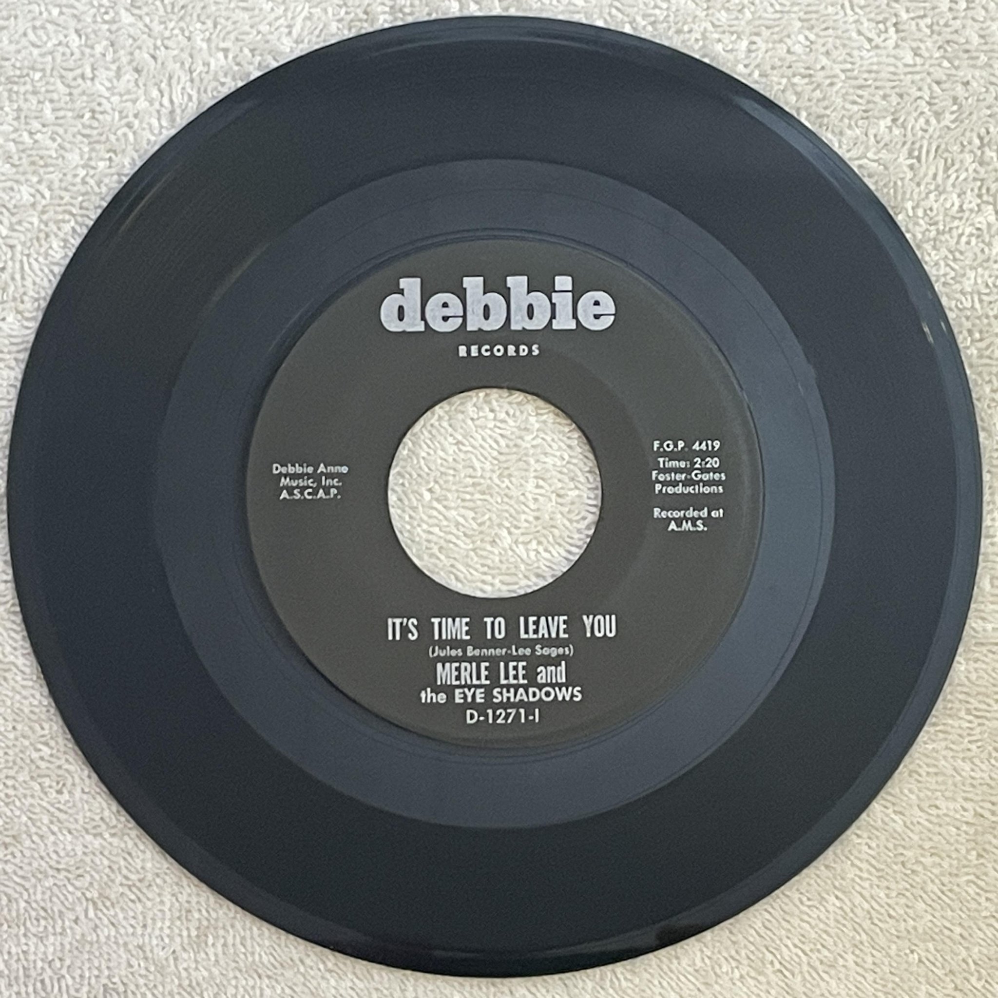 Omslagsbild för skivan MERLE LEE & the eye shadows  7" -5? US DEBBIE D-1271-1 ** RARE TEEN **