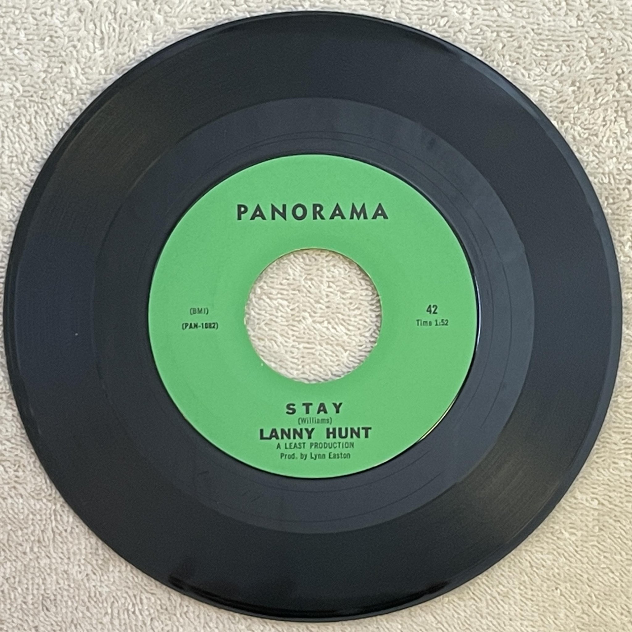 Omslagsbild för skivan LANNY HUNT suzie Q 7"single -68 US PANORAMA 42 '' mega rare soul **