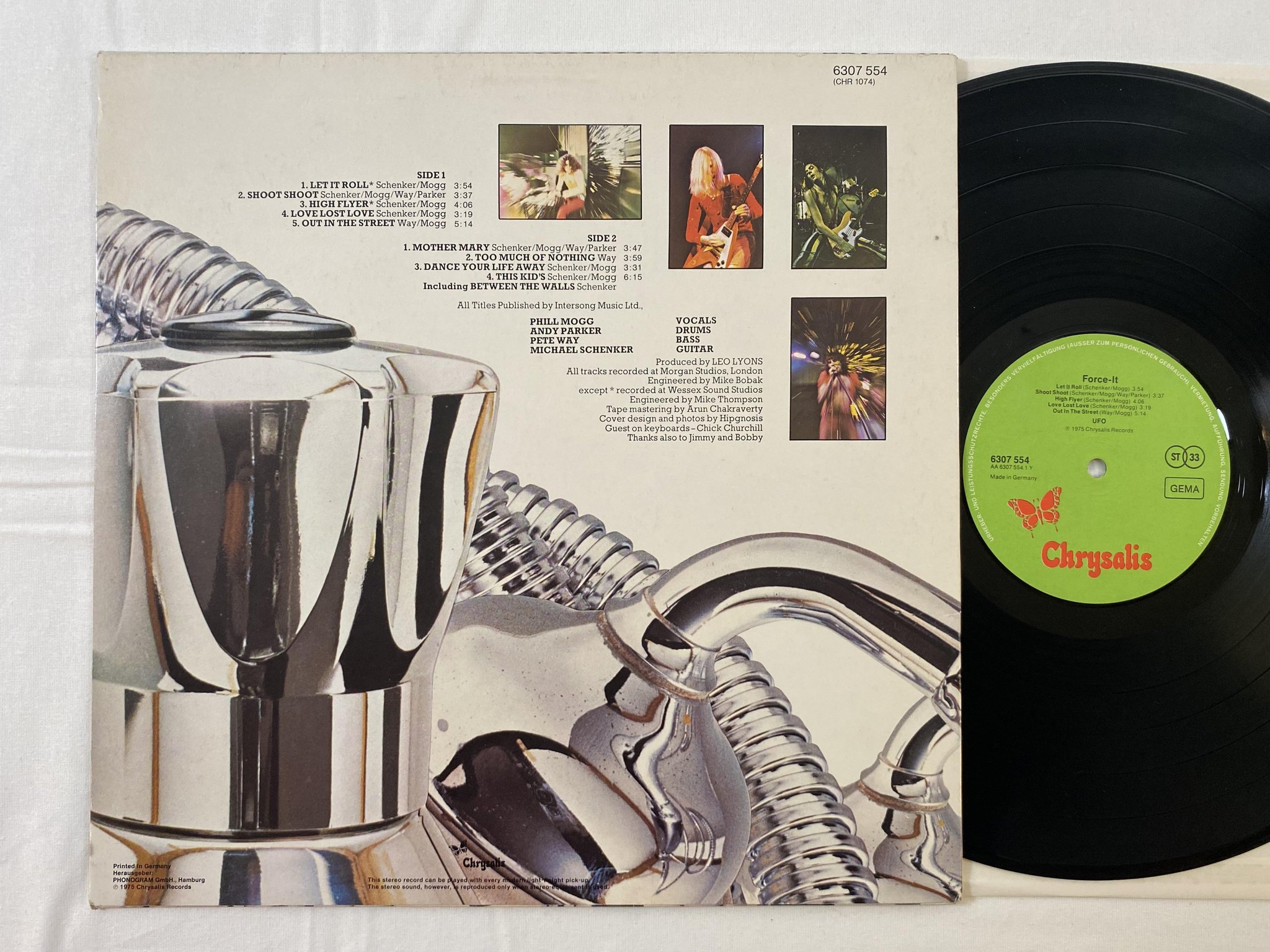 Omslagsbild för skivan UFO force-it LP -75 Ger CHRYSALIS 6307 554