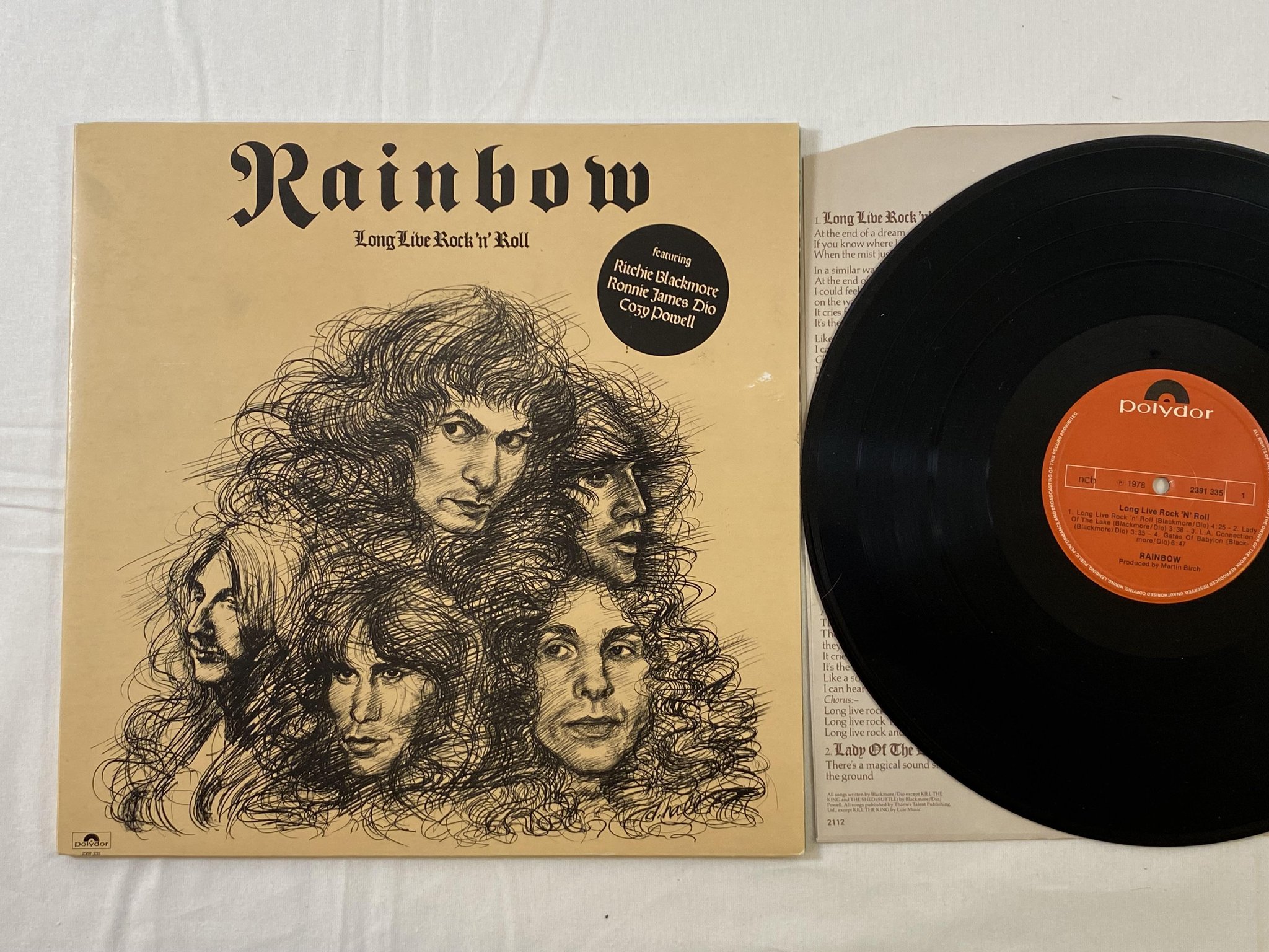 Omslagsbild för skivan RAINBOW long live rock n roll LP -78 ncb POLYDOR 2391 335