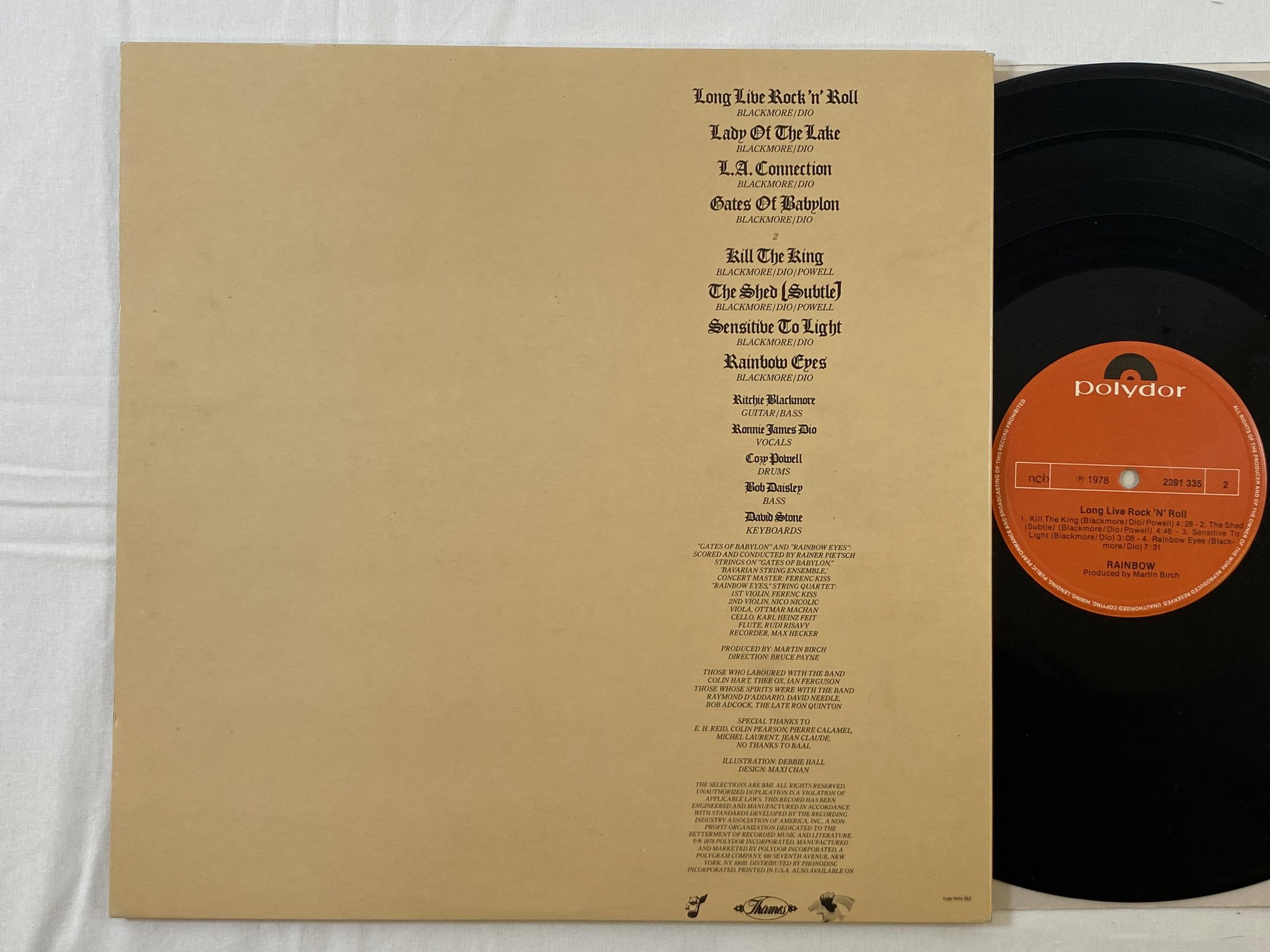 Omslagsbild för skivan RAINBOW long live rock n roll LP -78 ncb POLYDOR 2391 335