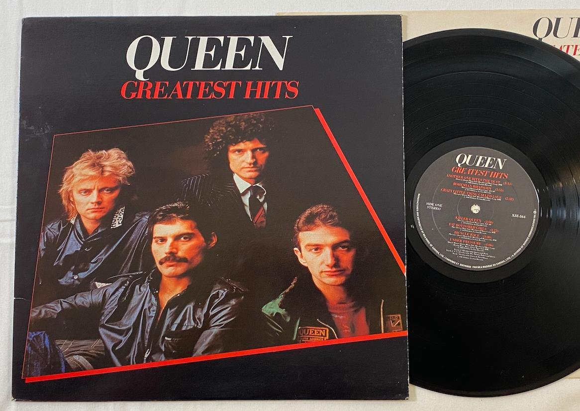 Omslagsbild för skivan QUEEN greatest hits LP -81 Can ELEKTRA x5e 564