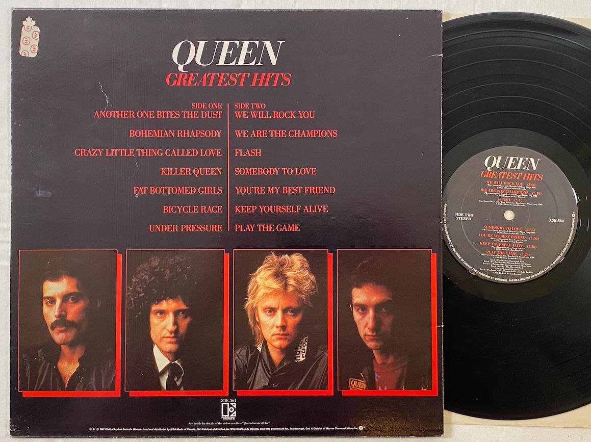 Omslagsbild för skivan QUEEN greatest hits LP -81 Can ELEKTRA x5e 564
