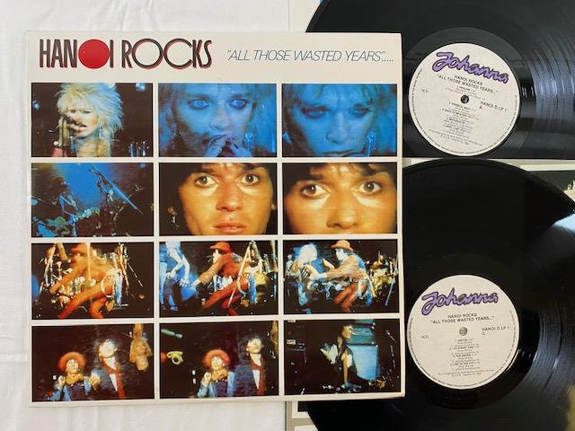 Omslagsbild för skivan HANOI ROCKS all those wasted years 2xLP -84 Fin JOHANNA HANOI D LP 1