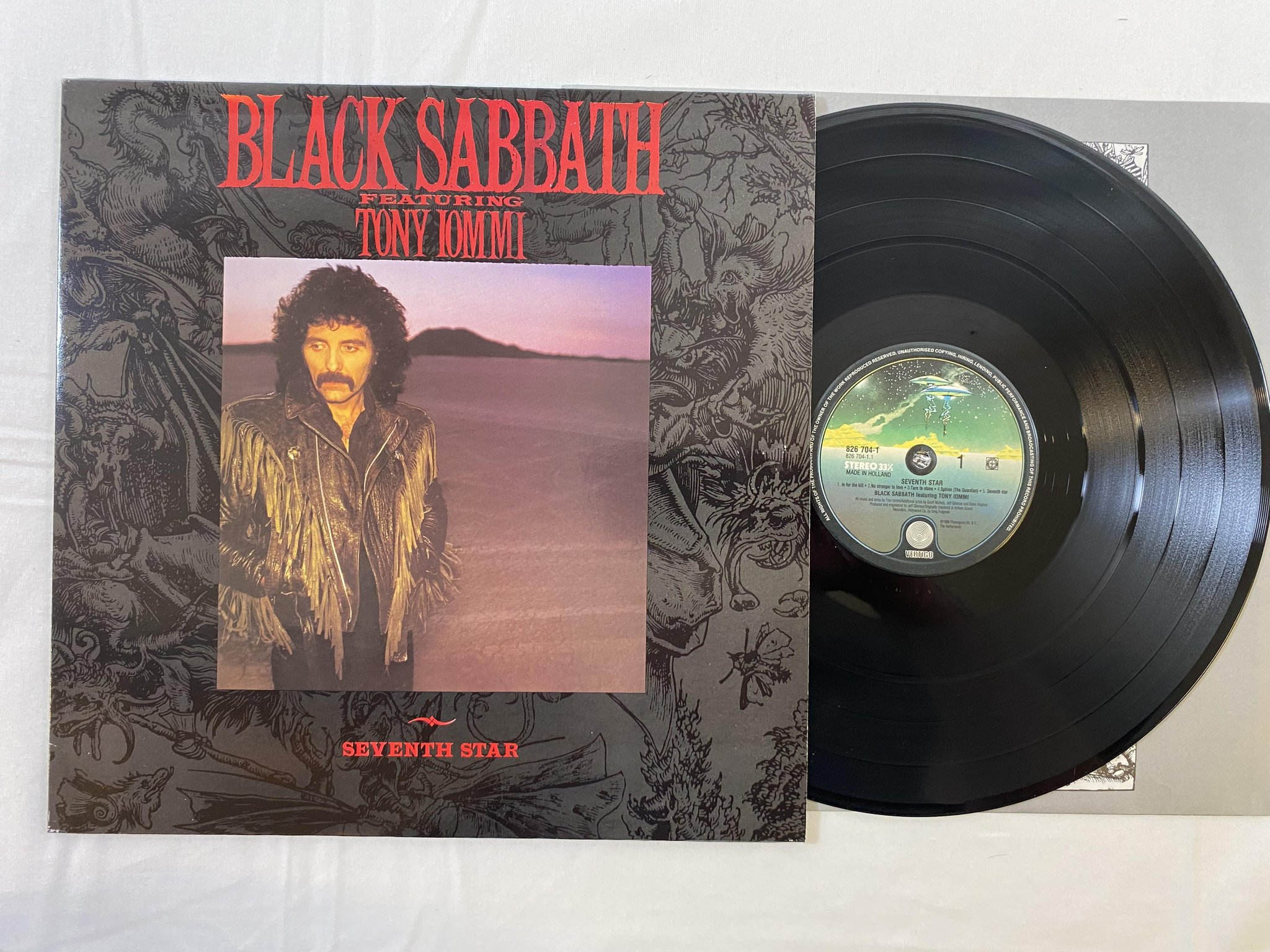 Omslagsbild för skivan BLACK SABBATH seventh star LP -86 Hol VERTIGO 826 704-1