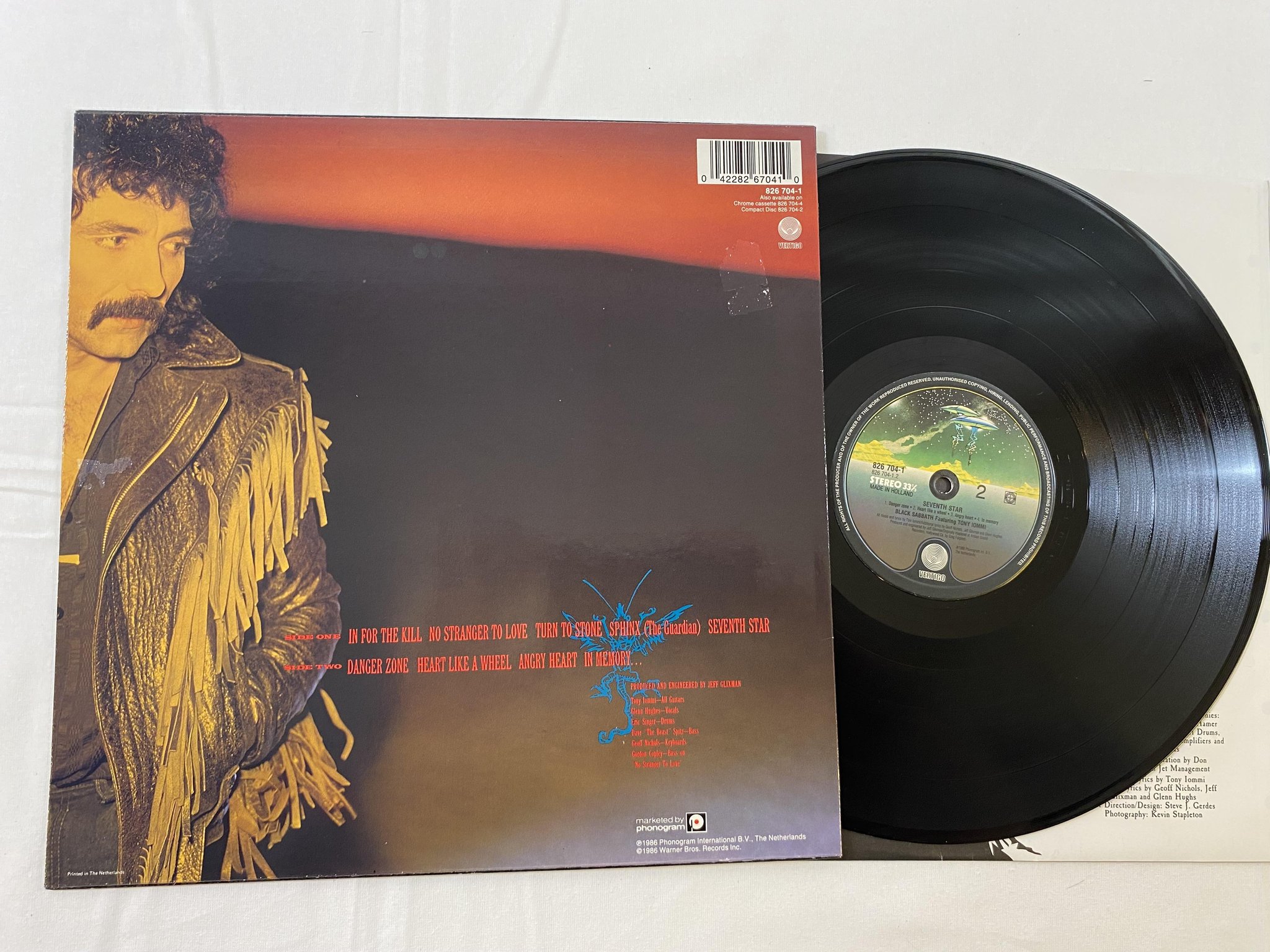 Omslagsbild för skivan BLACK SABBATH seventh star LP -86 Hol VERTIGO 826 704-1