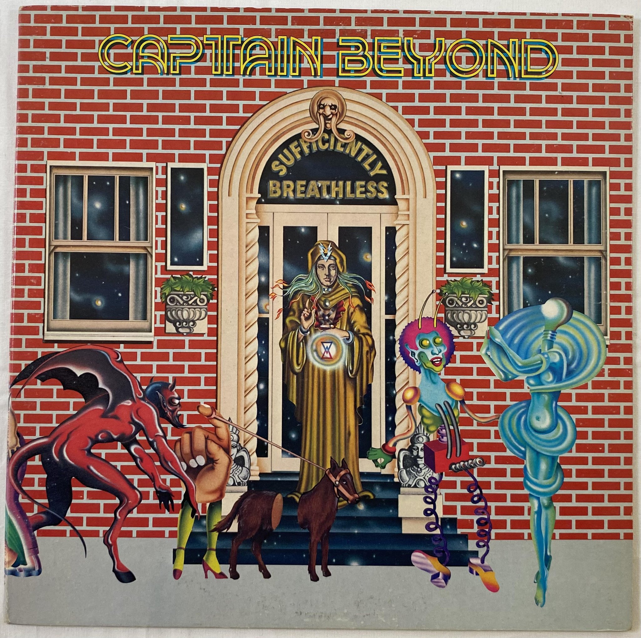 Omslagsbild för skivan CAPTAIN BEYOND sufficiently breathless LP -73 US CAPRICORN CP 0115