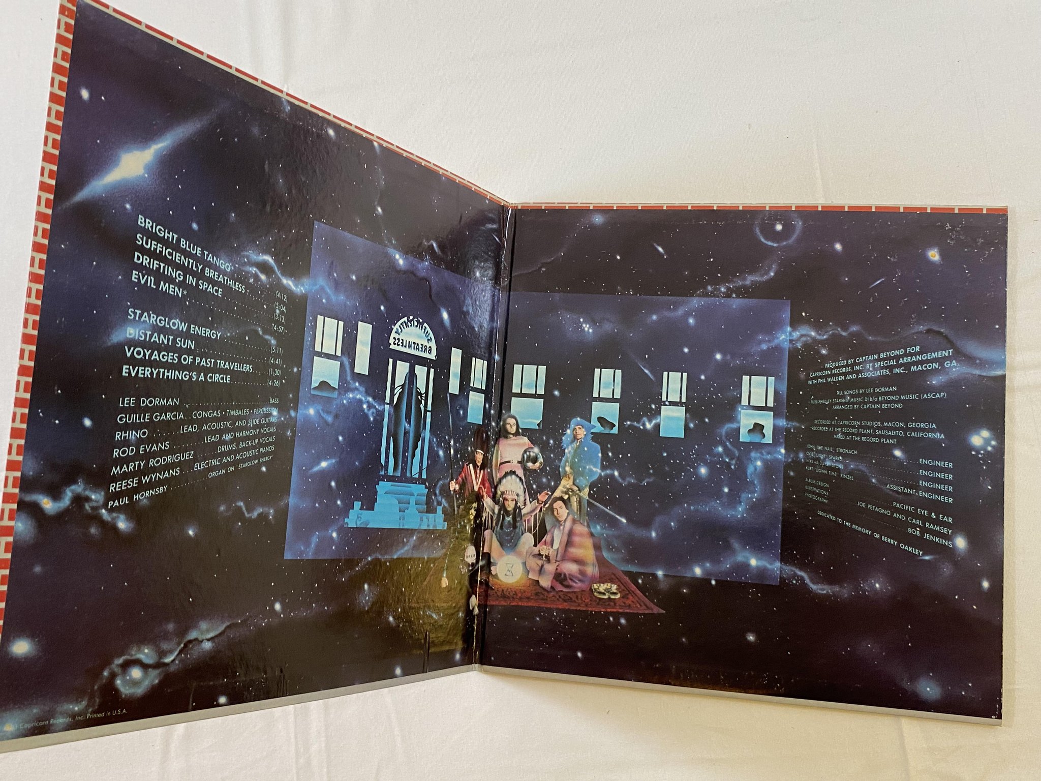 Omslagsbild för skivan CAPTAIN BEYOND sufficiently breathless LP -73 US CAPRICORN CP 0115